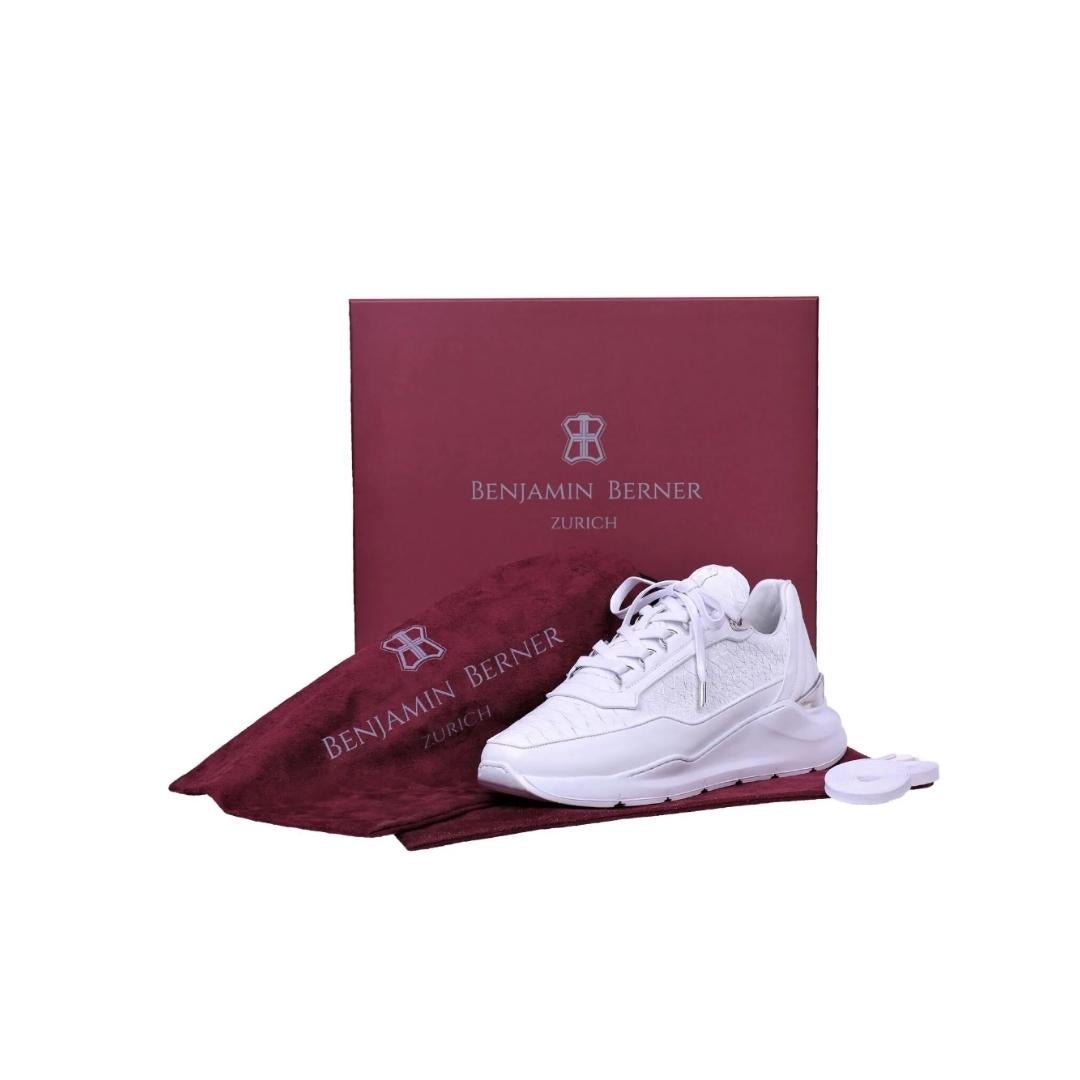 BNJ - Basket ALPHA RUNNER ALL WHITE PYTHON CUT-MATT NAPPA - Stayin