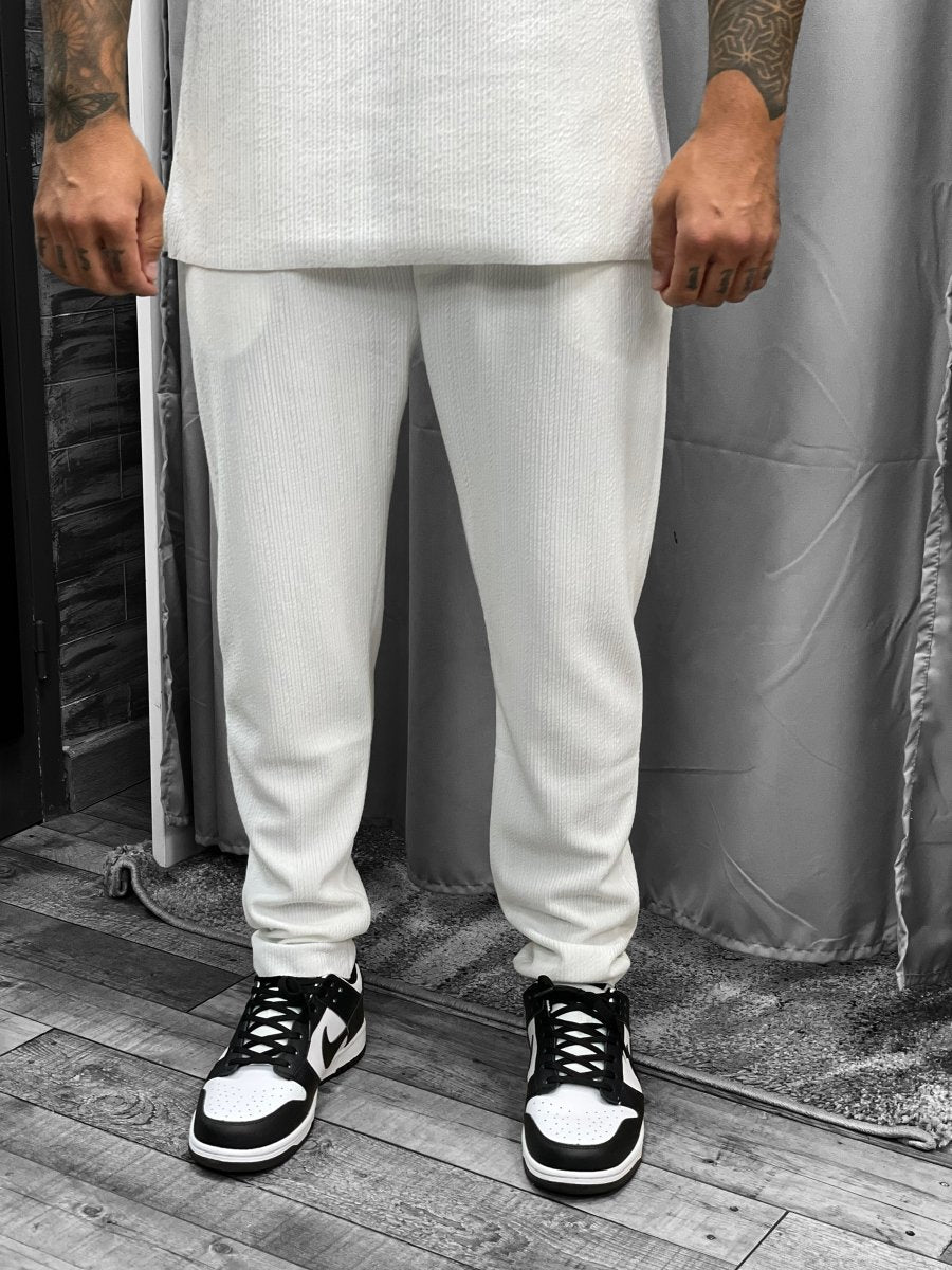 Frilivin - Pantalon blanc cotelé #7347 - Stayin