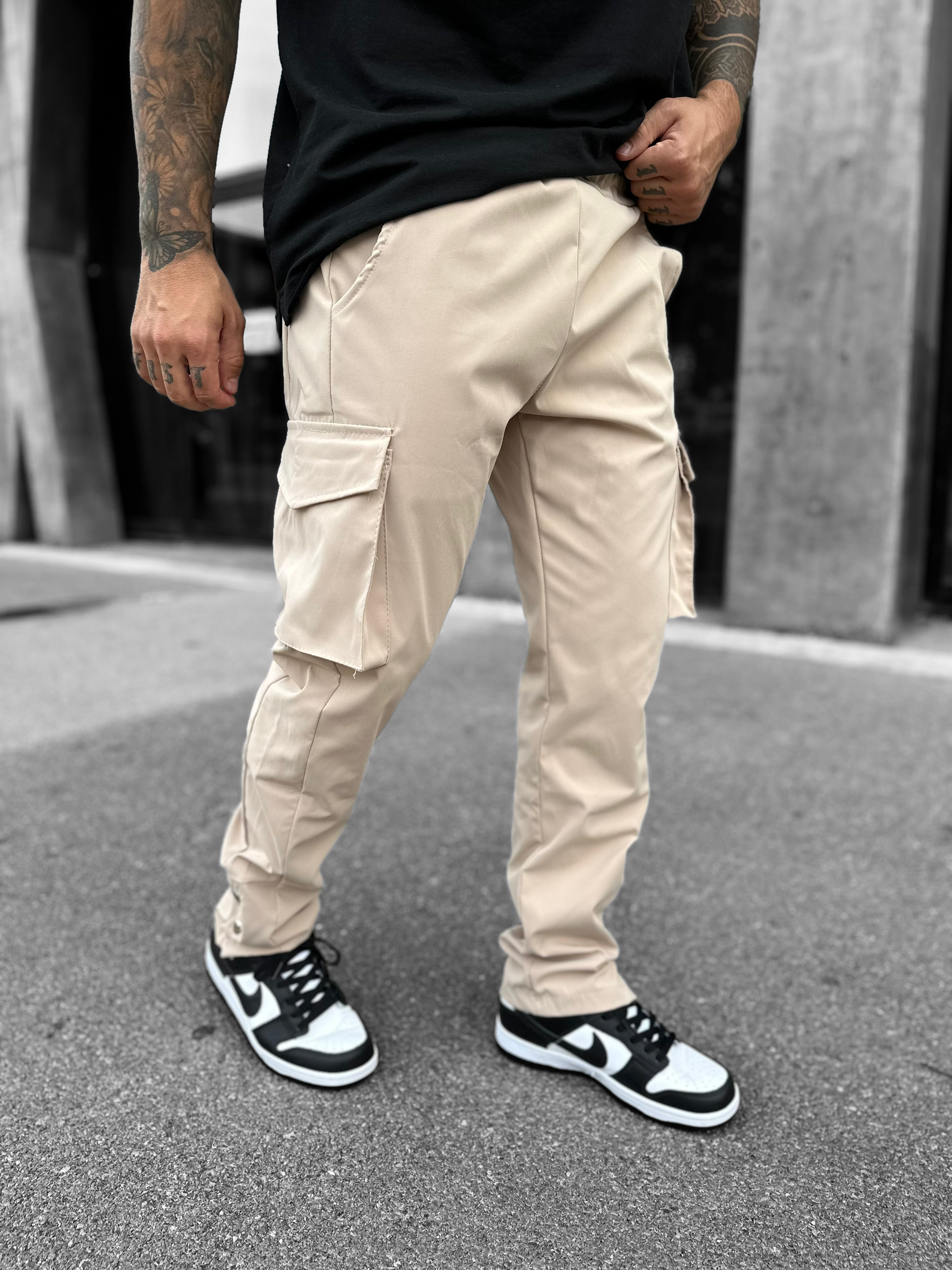 Pantalon Cargo Atlanta 3 boutons beige - Stayin