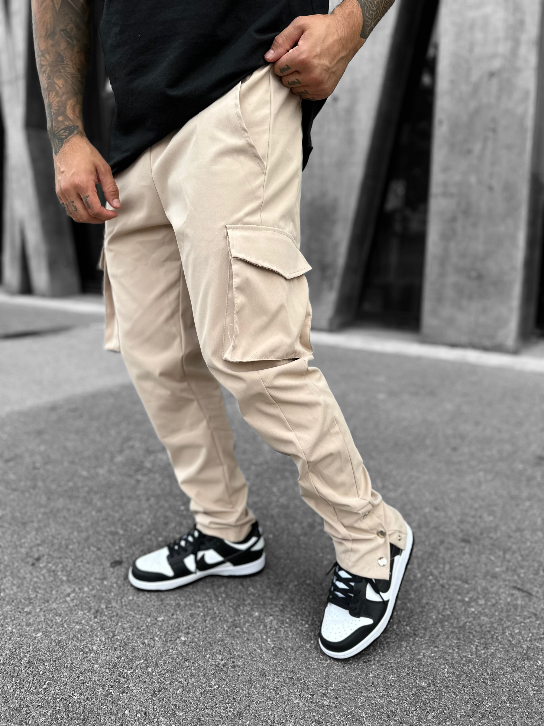 Pantalon Cargo Atlanta 3 boutons beige - Stayin