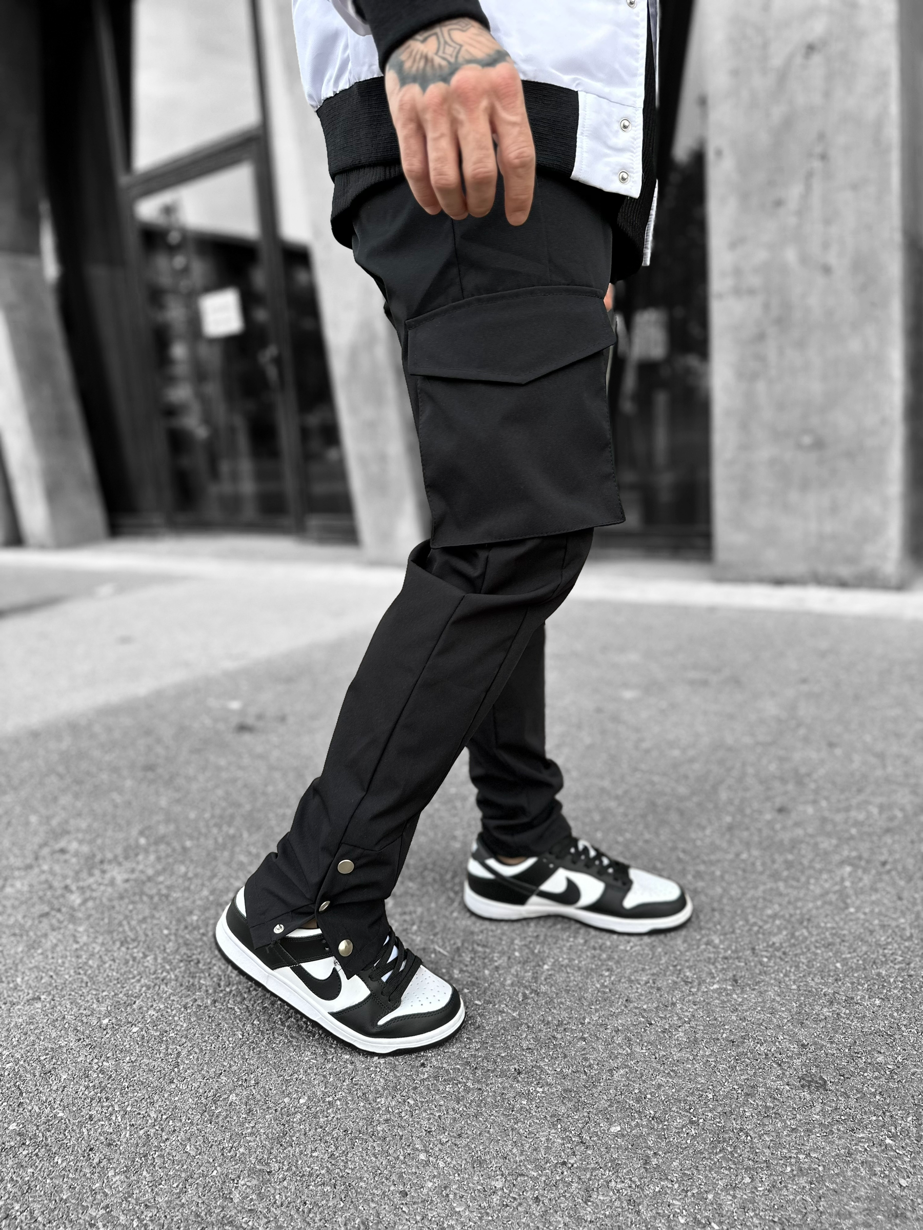 Pantalon Cargo Atlanta 3 boutons noir - Stayin