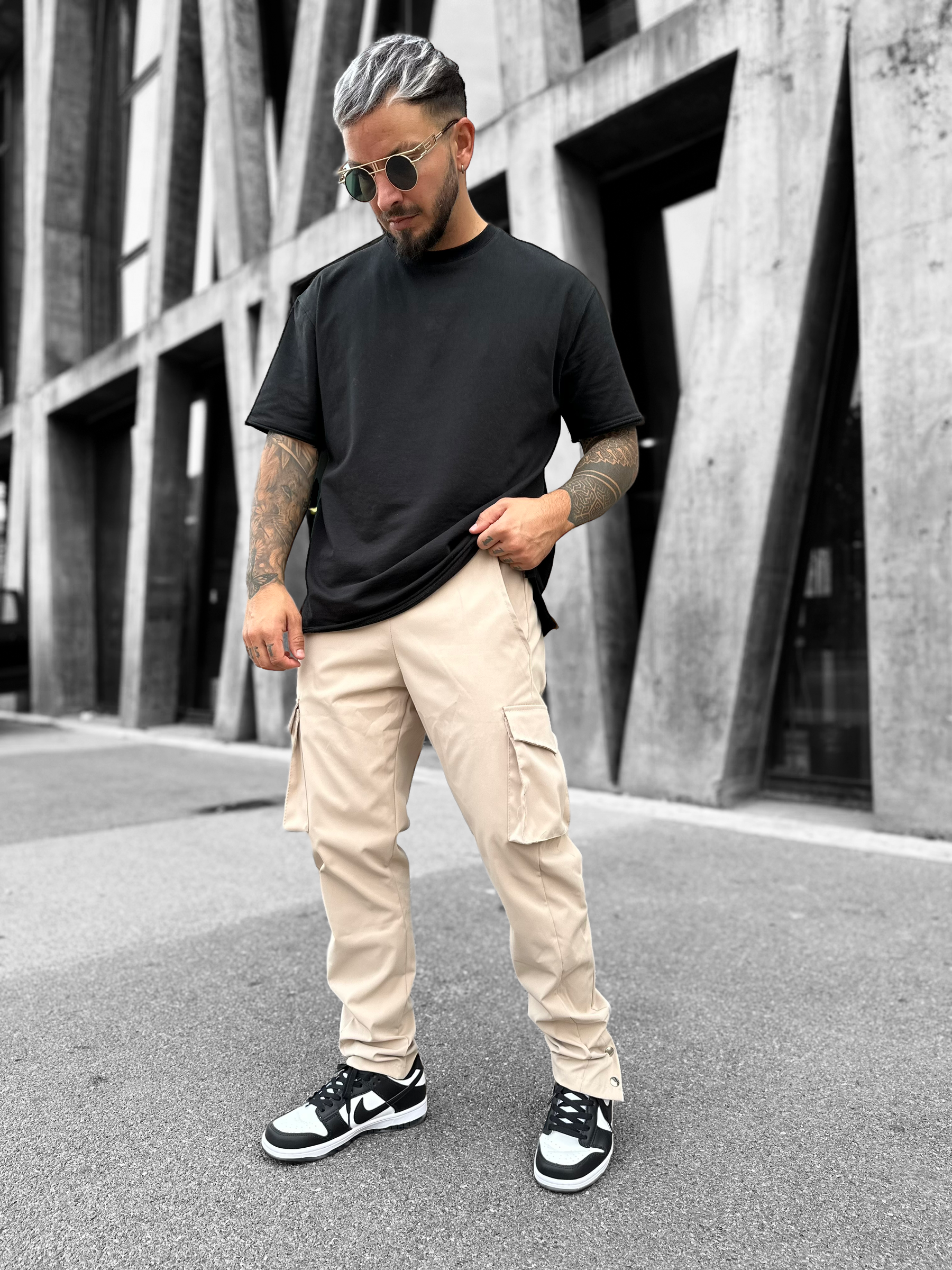 Pantalon Cargo Atlanta 3 boutons beige - Stayin