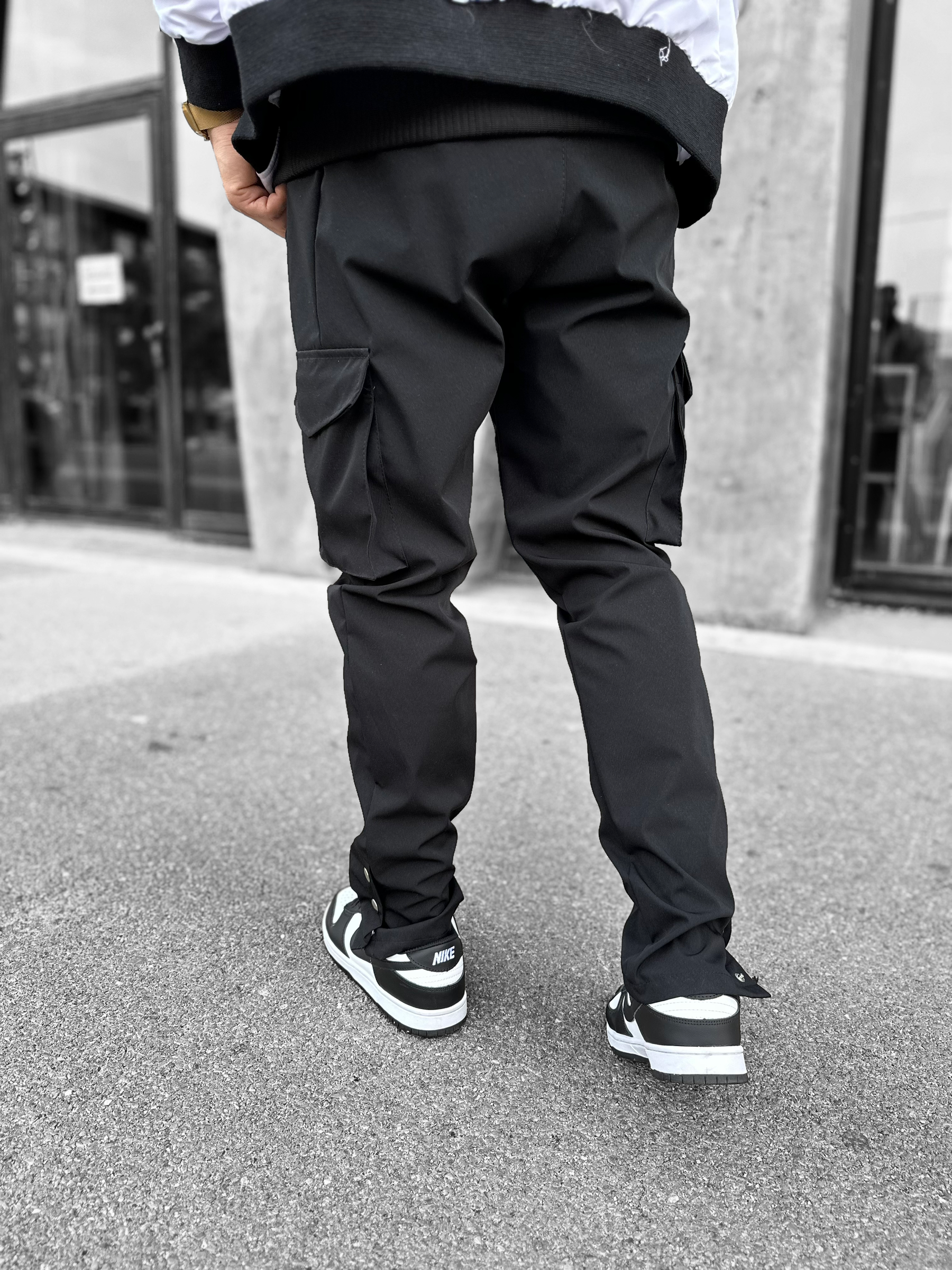 Pantalon Cargo Atlanta 3 boutons noir - Stayin