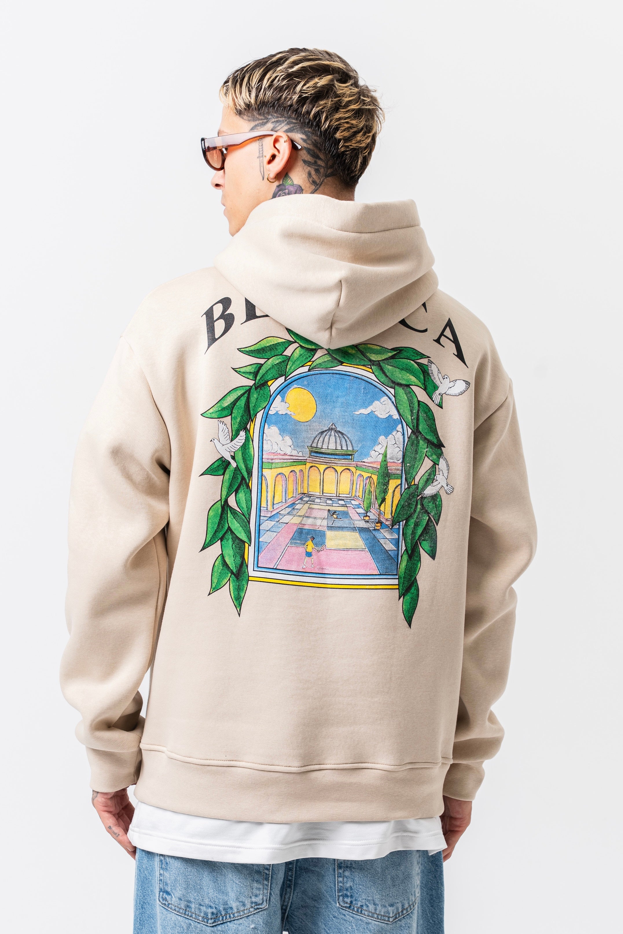 Sweat capuche BLANCA beige