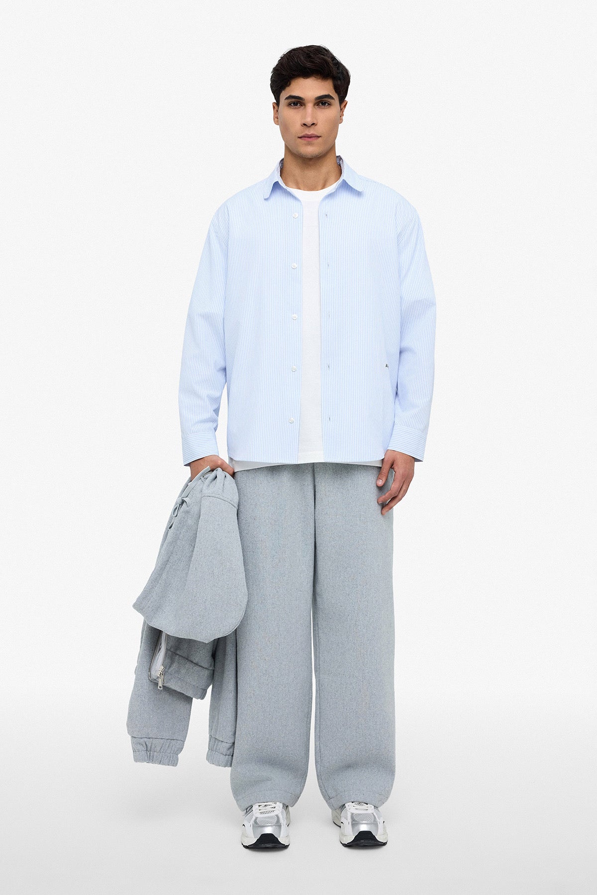Chemise manche longue ART bleu / blanc