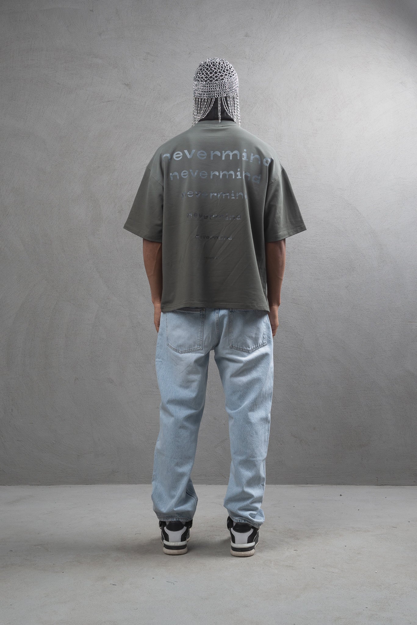 T-shirt Oversize Nevermind kaki