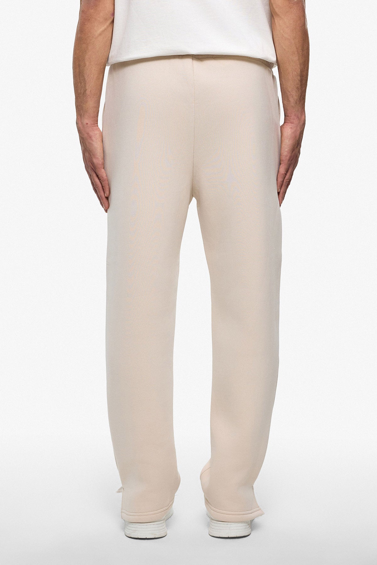 Pantalon jogg fente beige