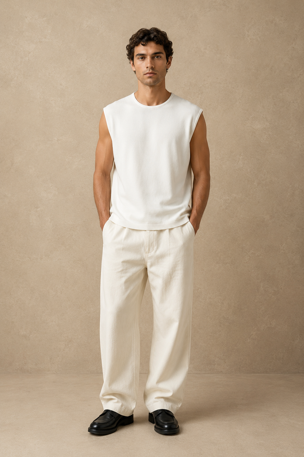 Débardeur maille blanc