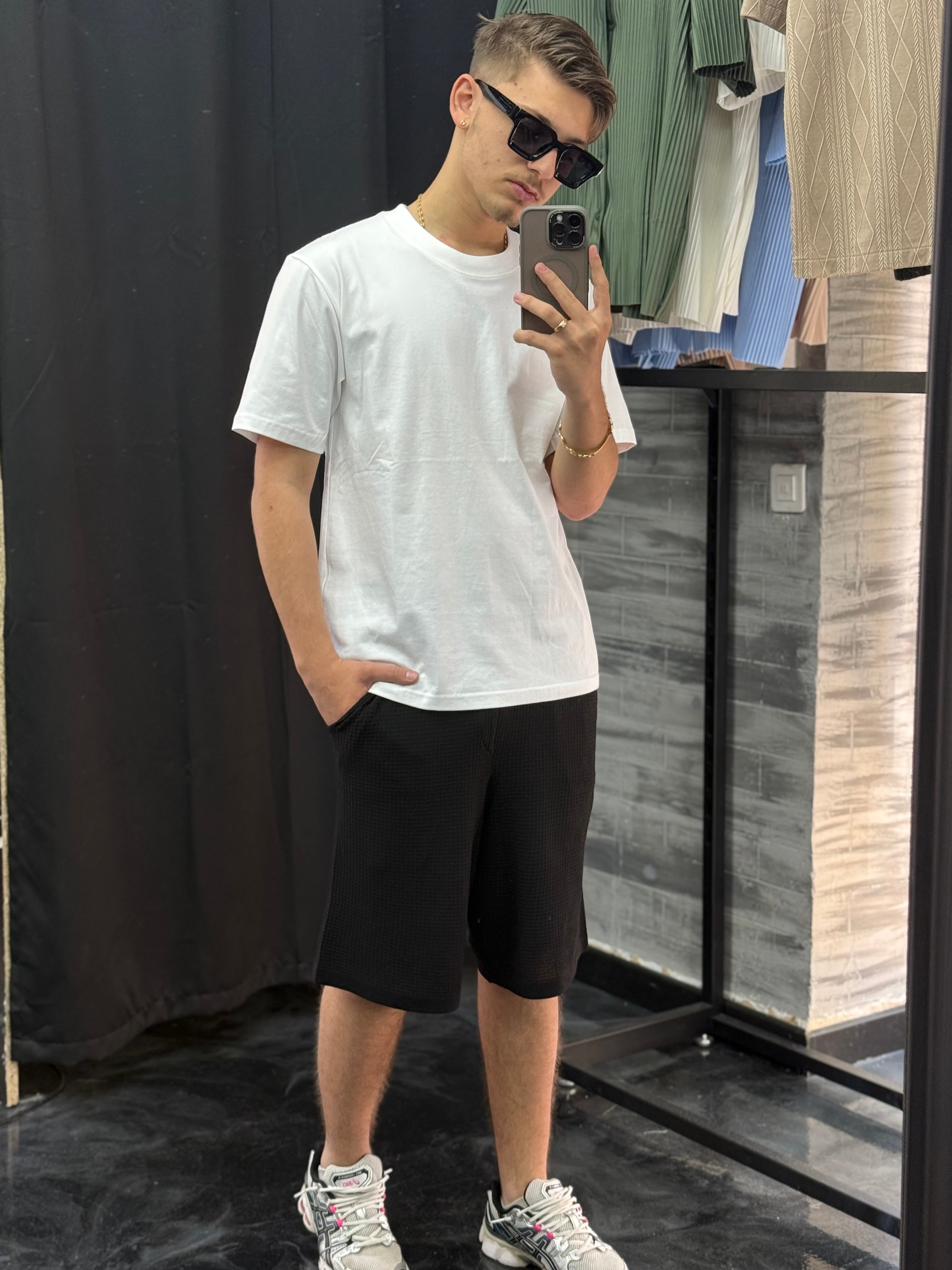 Short maille noir