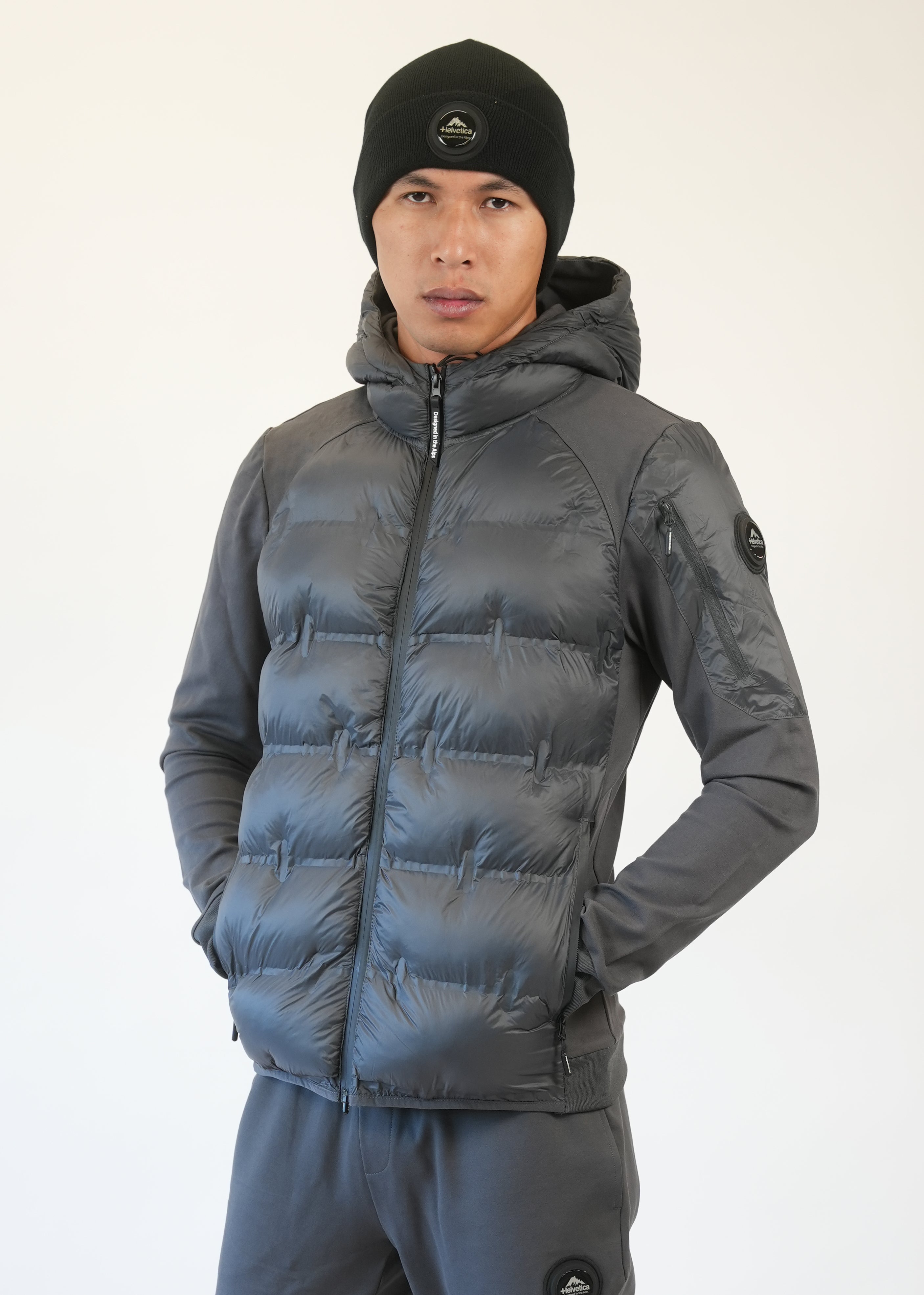 Helvetica - Veste doudoune Isere Dark Grey