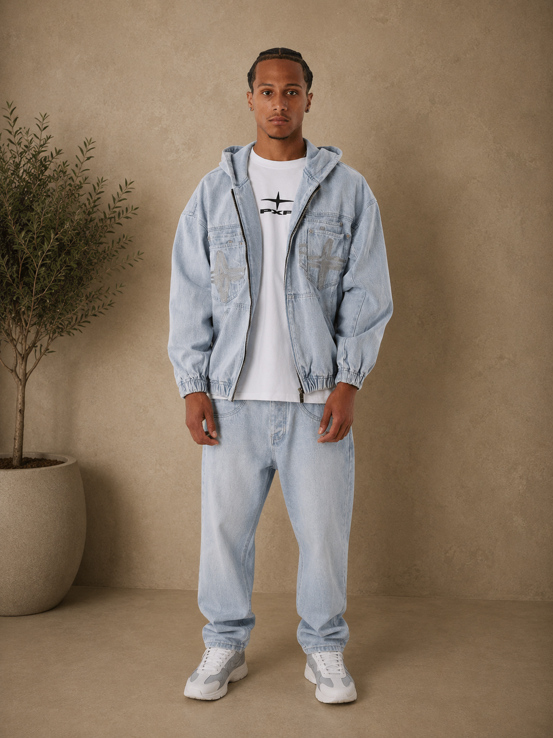 PXP - Veste capuche en jean Polaris