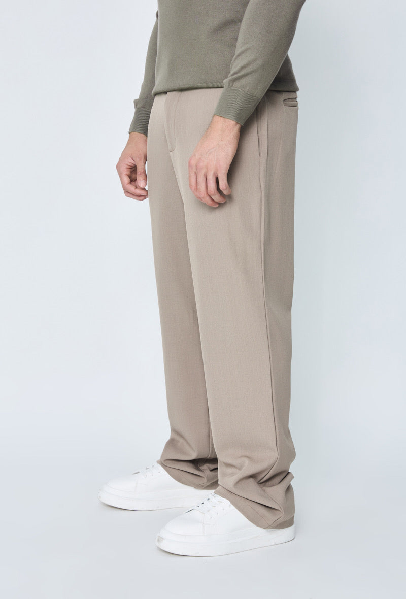 Pantalon marron coupe droite