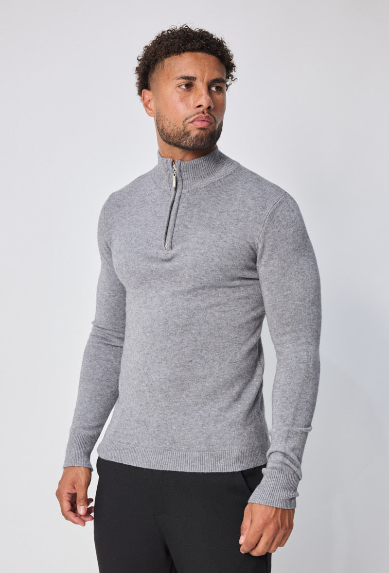 Pull zip gris
