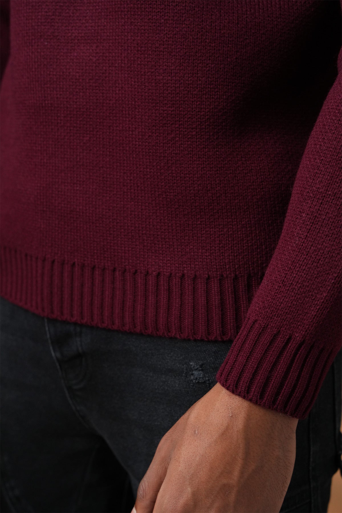 Pull Treffle bordeaux