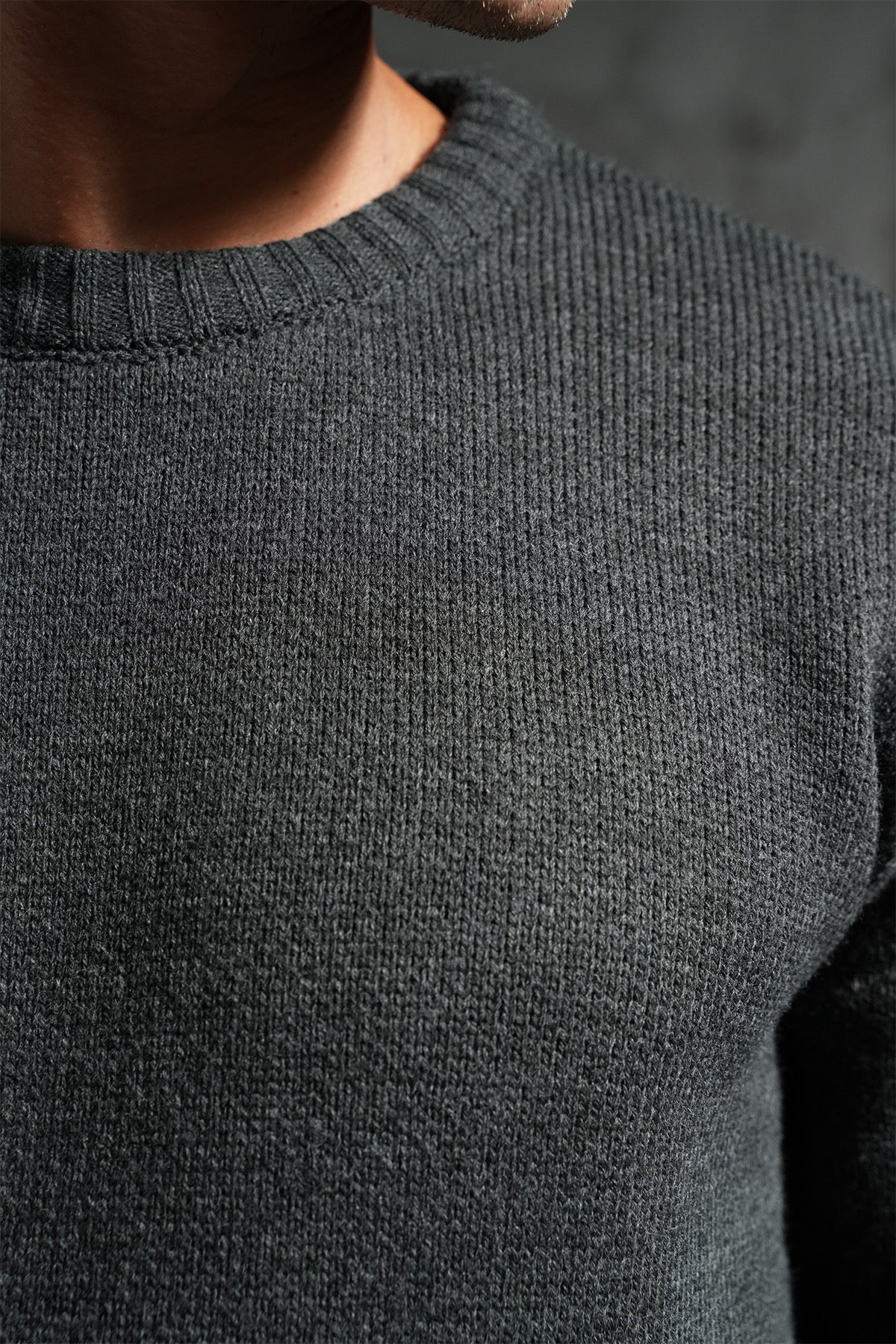 Pull épais maille anthracite