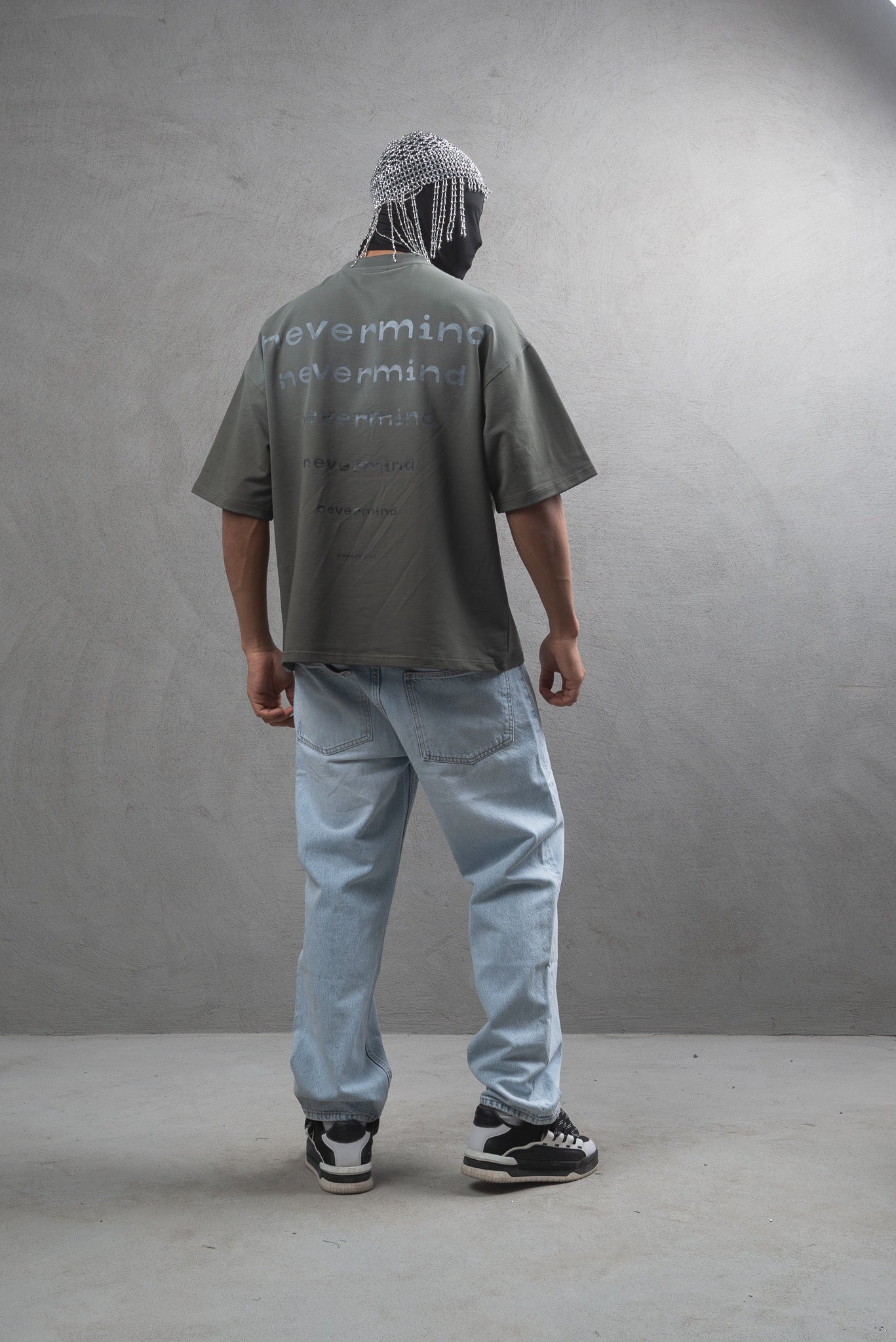 T-shirt Oversize Nevermind kaki