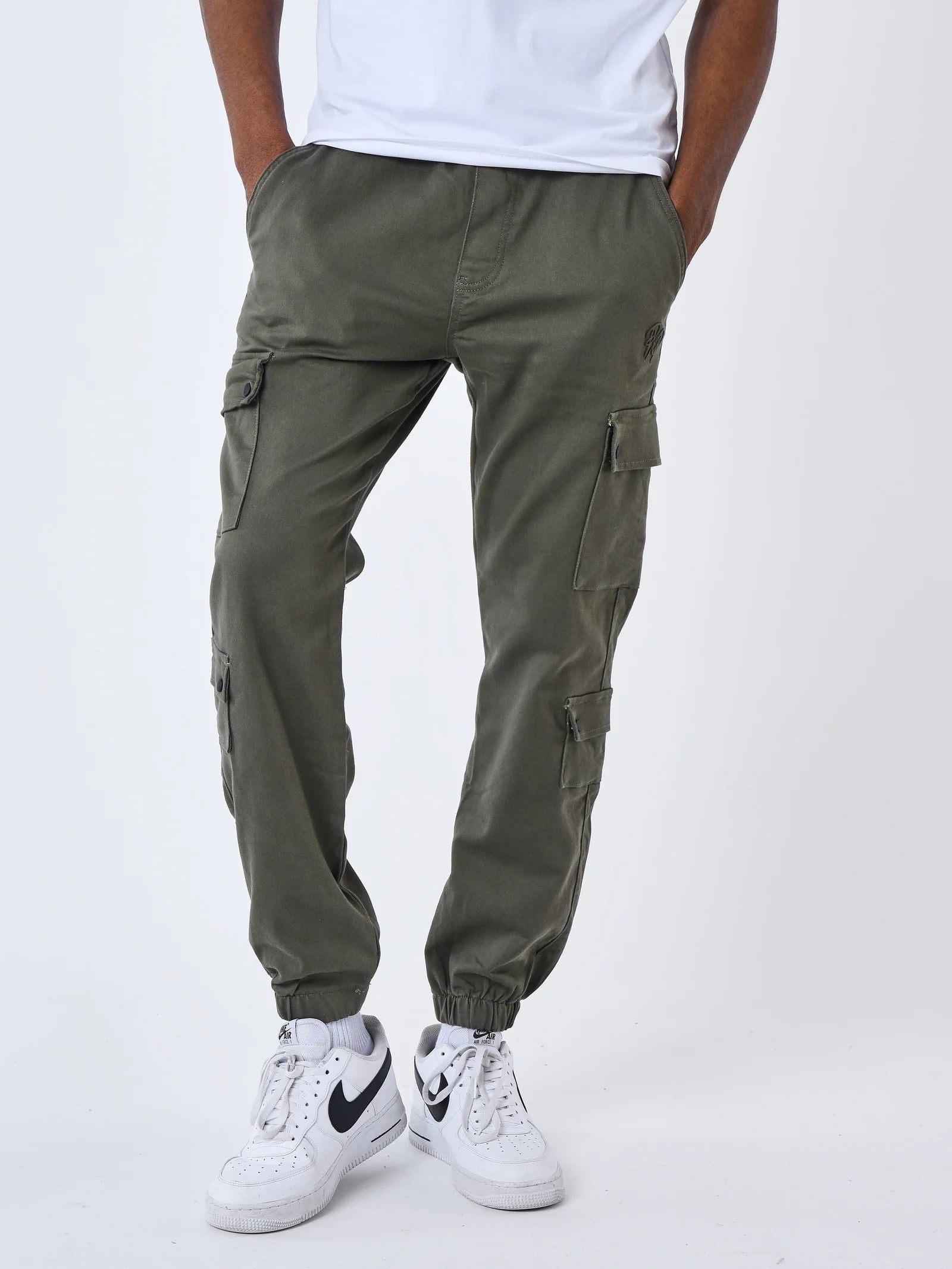 PXP - Pantalon cargo multipoches kaki