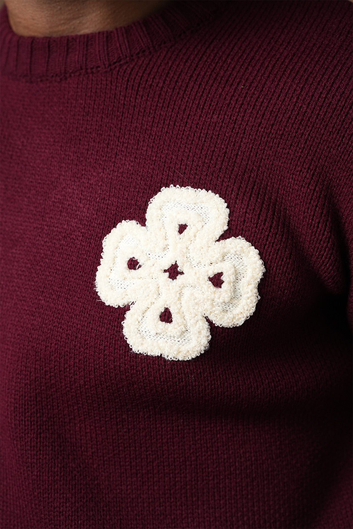 Pull Treffle bordeaux