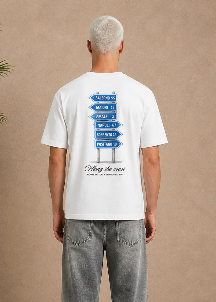 T-shirt Along the Coast blanc
