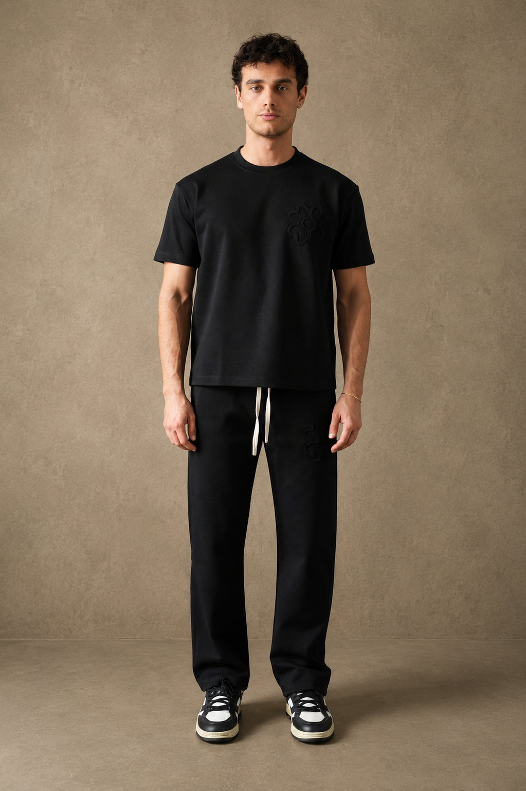 Ensemble T-shirt + pant trèfle noir
