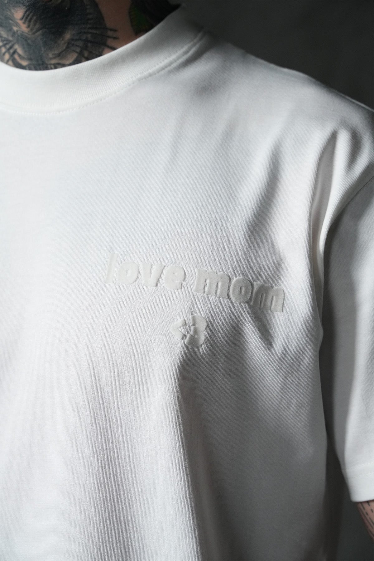 T-Shirt Love Mom Blanc