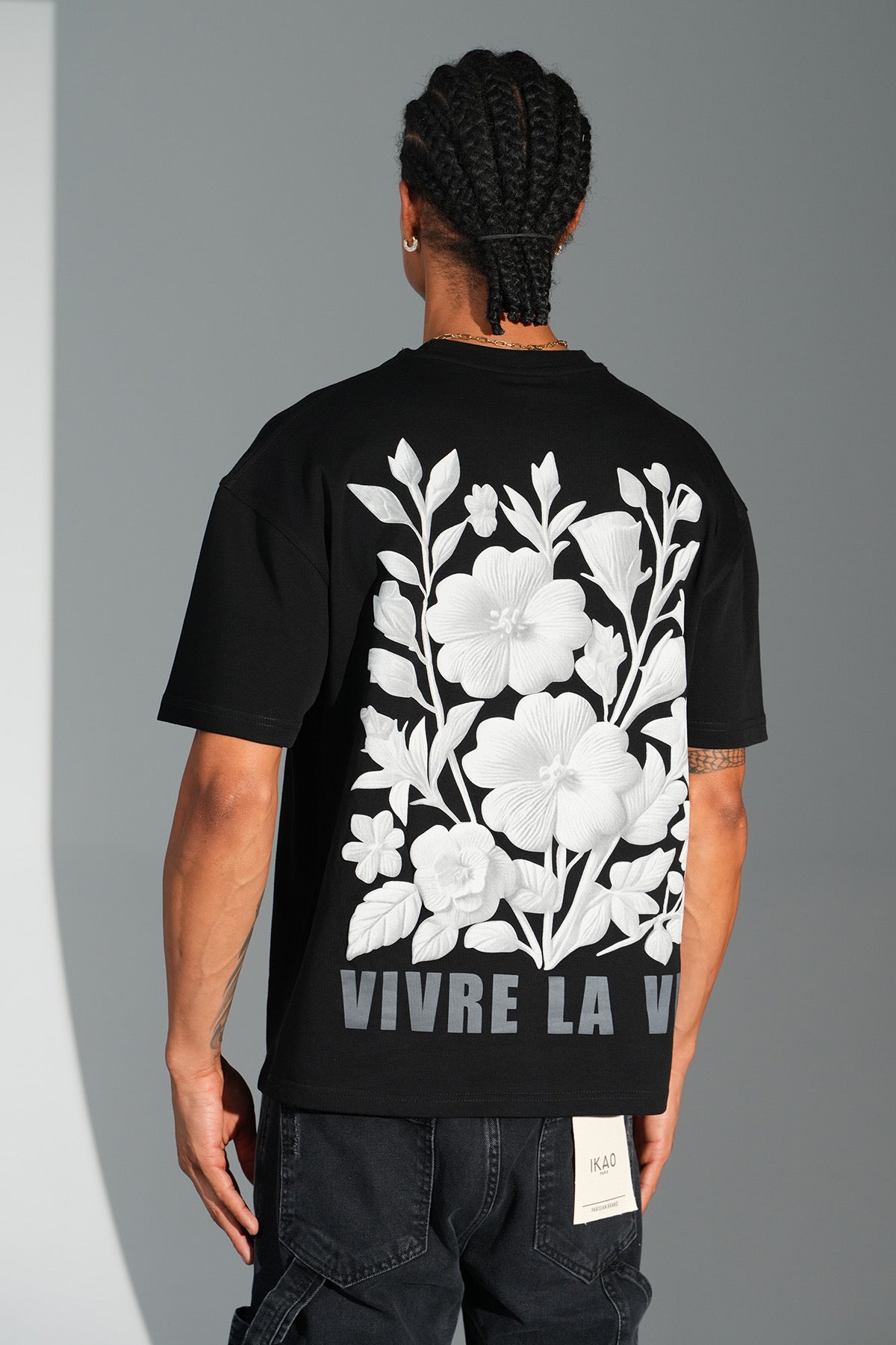 T-Shirt Vivre la vie noir
