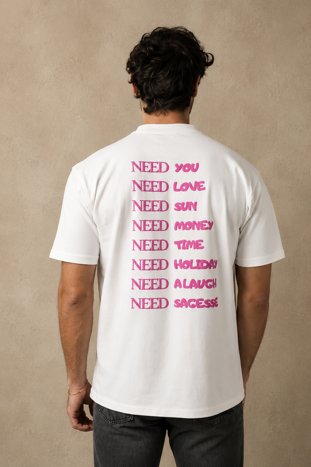 T-Shirt Need blanc