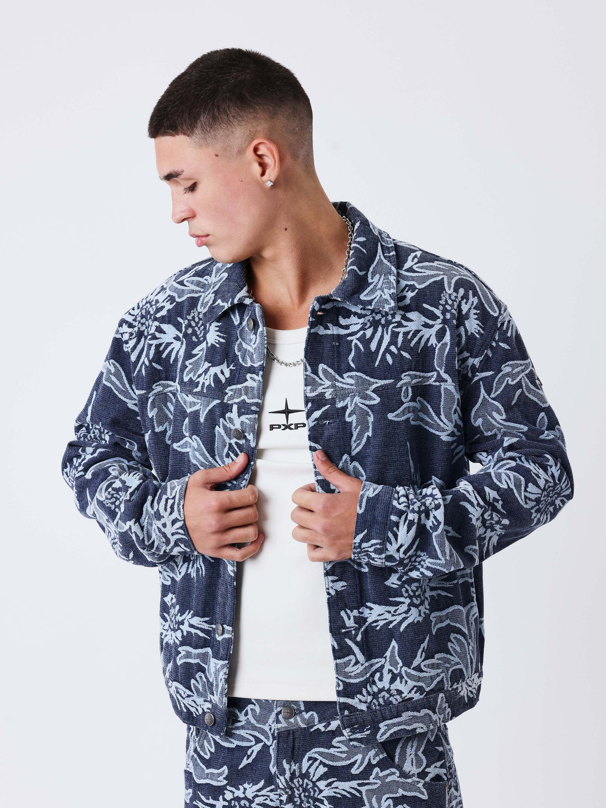 PXP - VESTE EN DENIM FLORAL