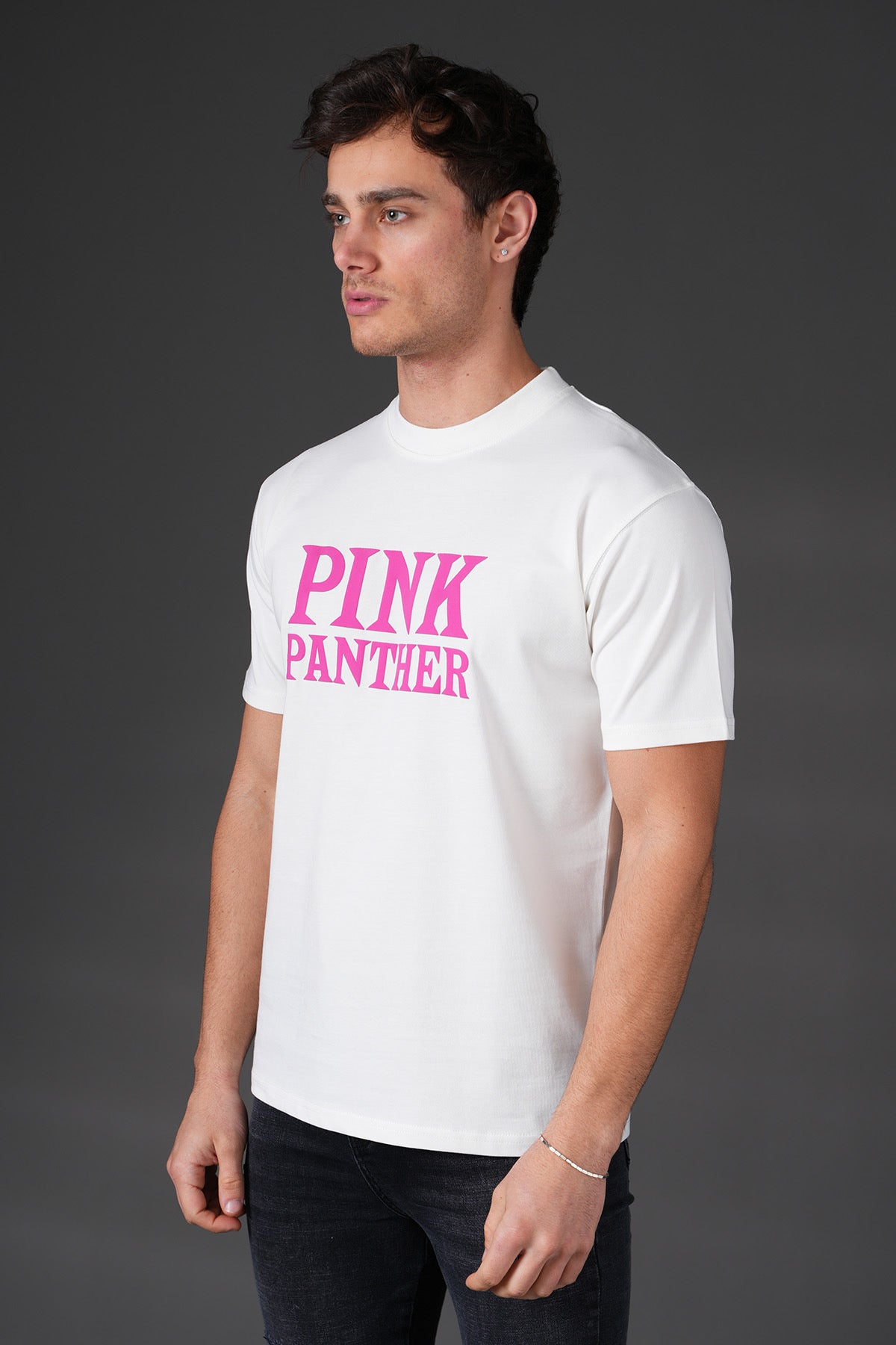 T-Shirt Panthère Rose blanc