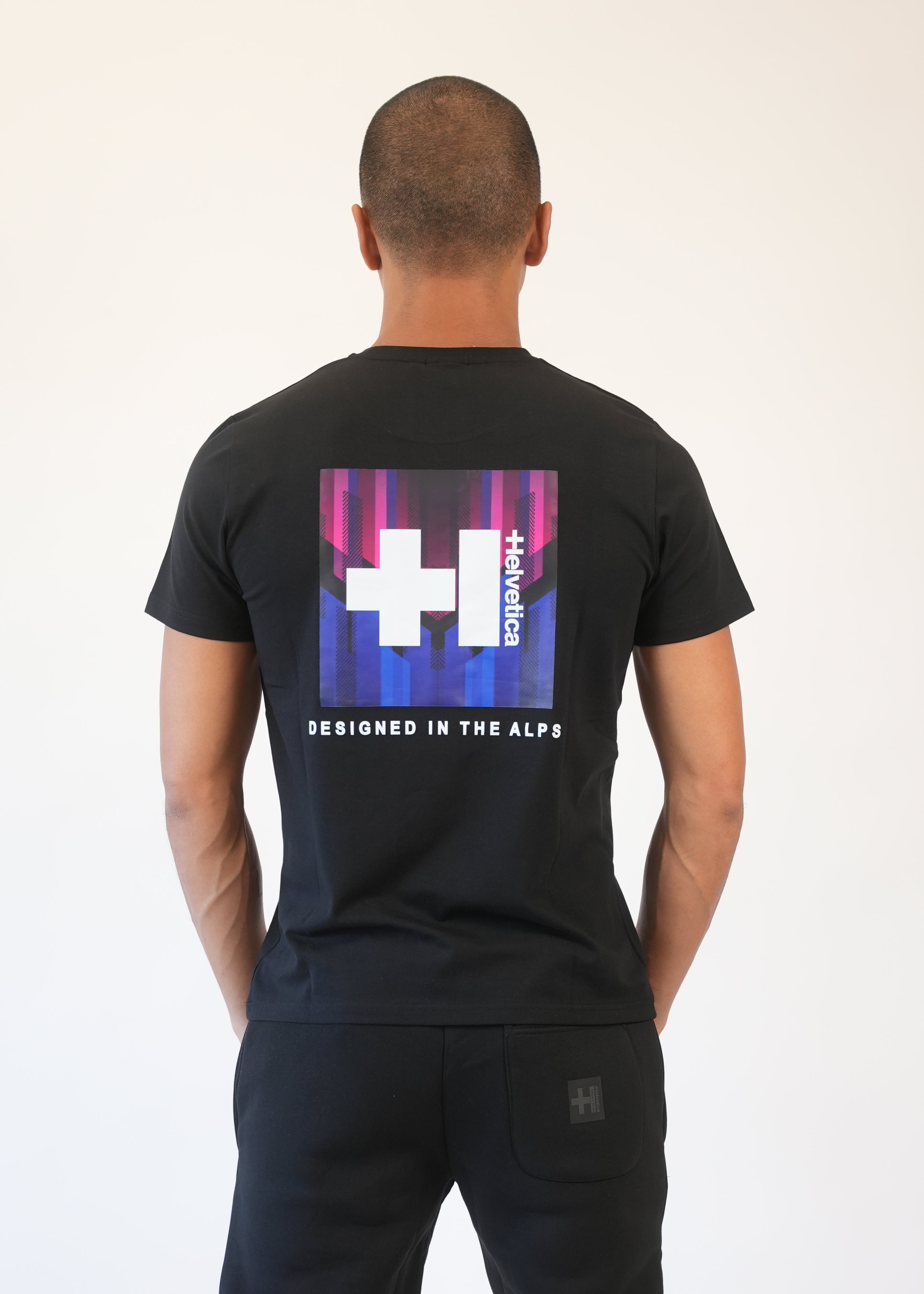 Helvetica - T-shirt Square noir