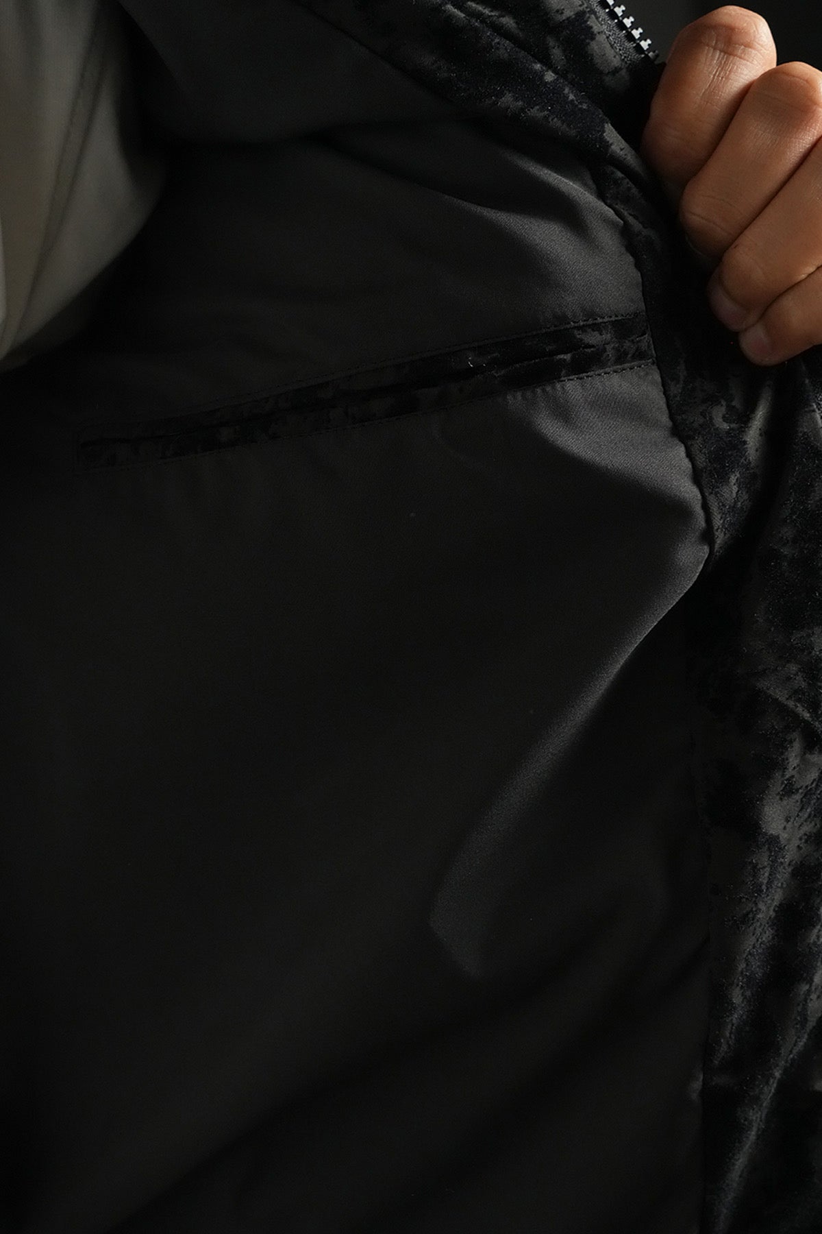 Doudoune motifs noir