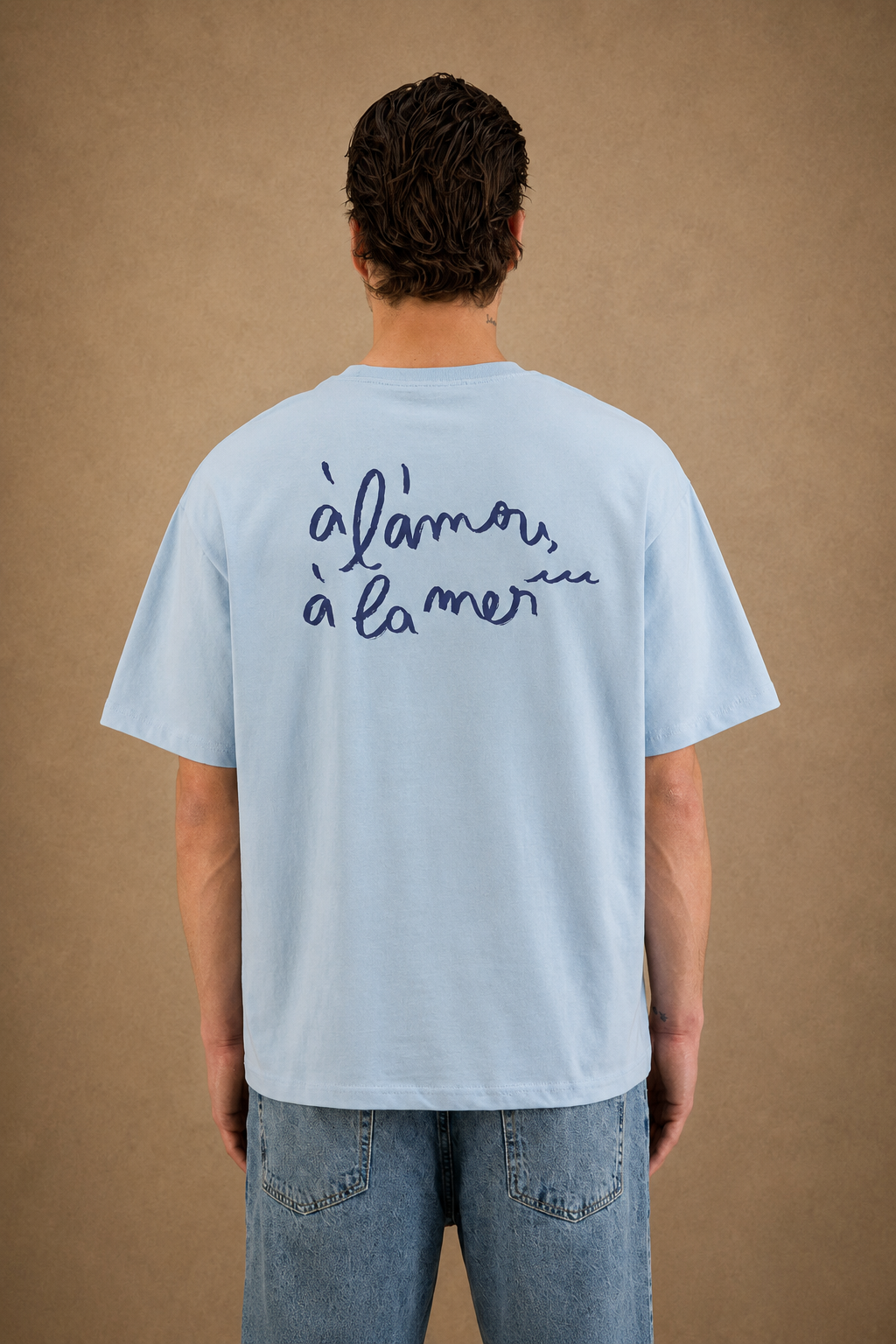 T-Shirt l’amour à la mer bleu