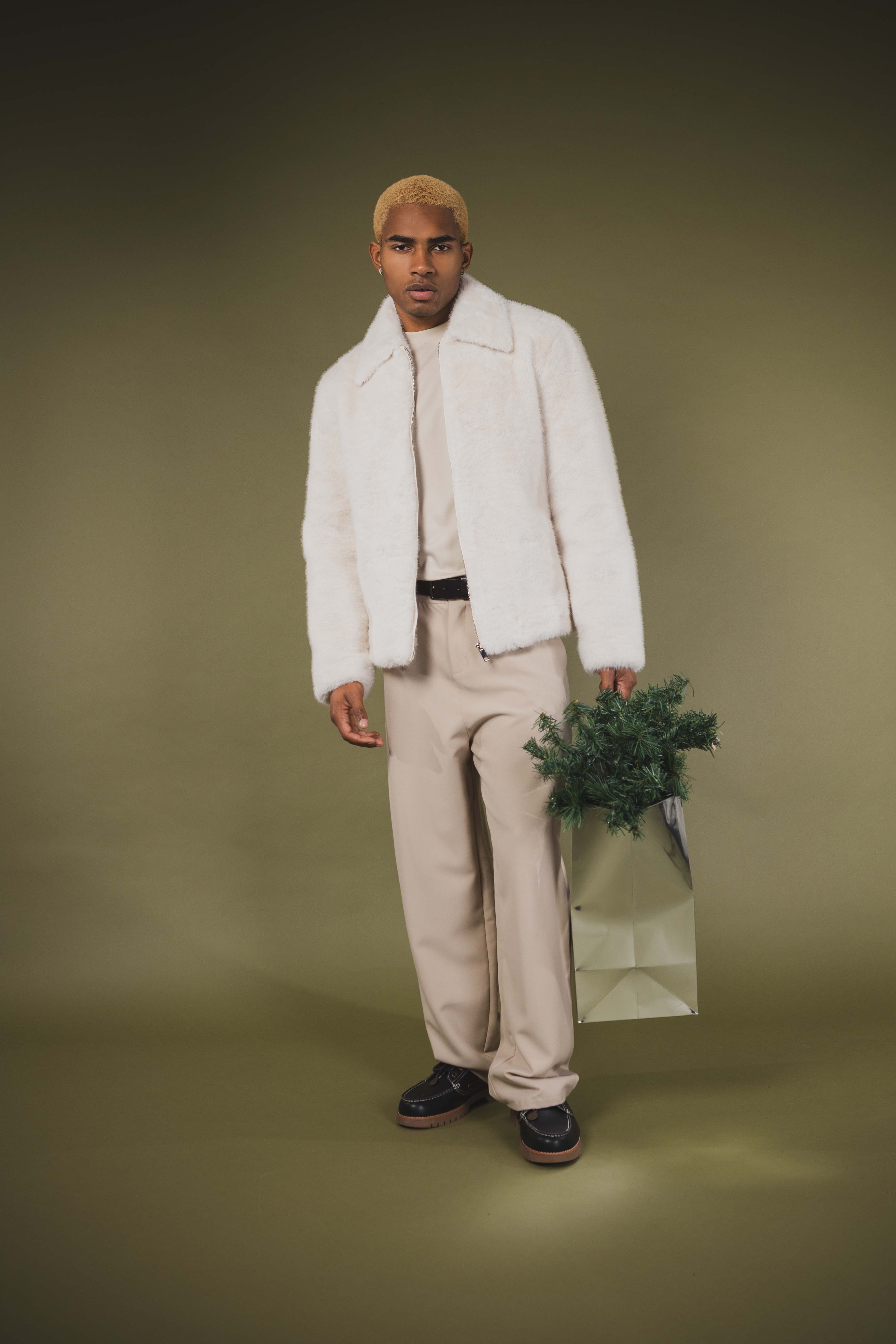 Veste fourrure blanche