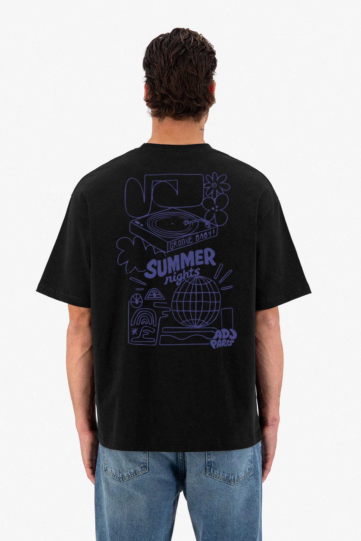 T-Shirt Summer Night noir