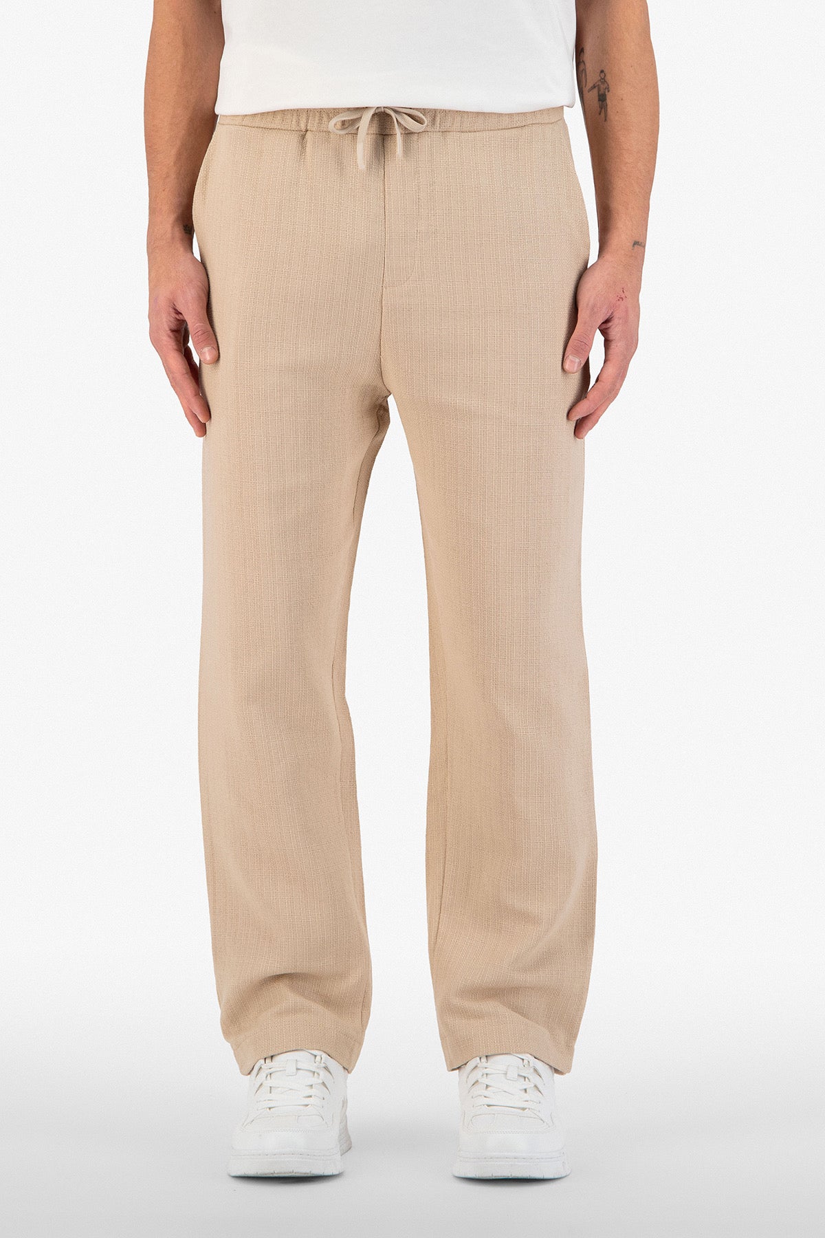 Pantalon Jacquard beige