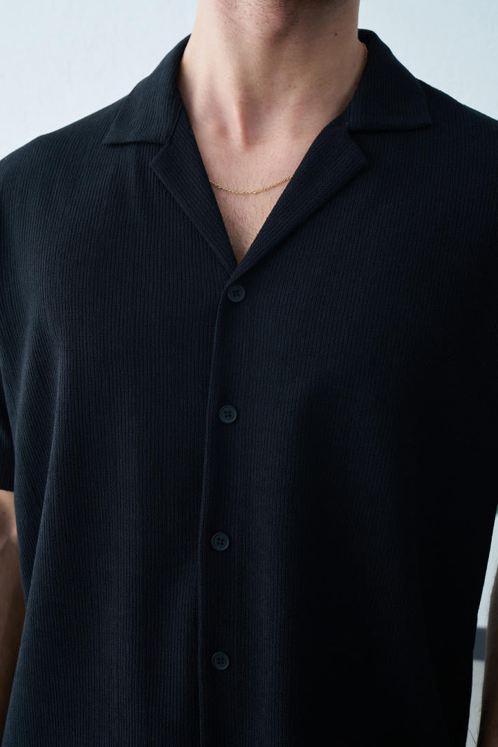 Chemise texturé noir
