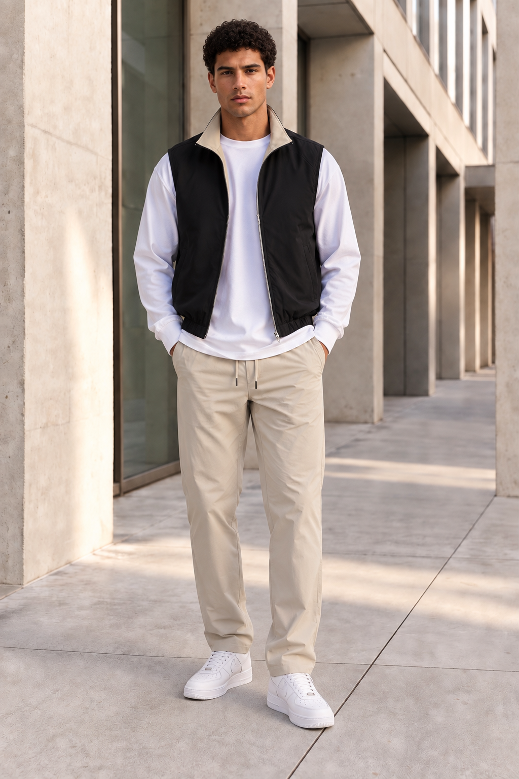 Ensemble Revers beige veste + pantalon