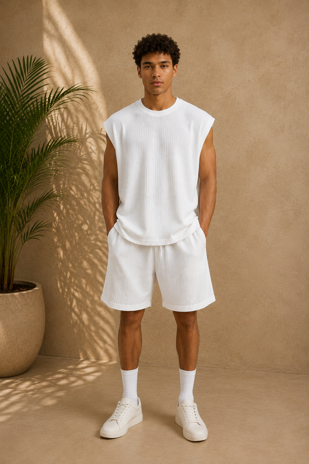 Ensemble Marbella short blanc