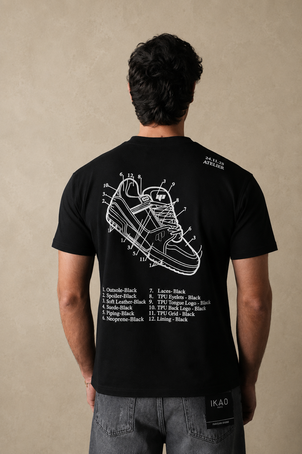 T-Shirt Sneakers noir