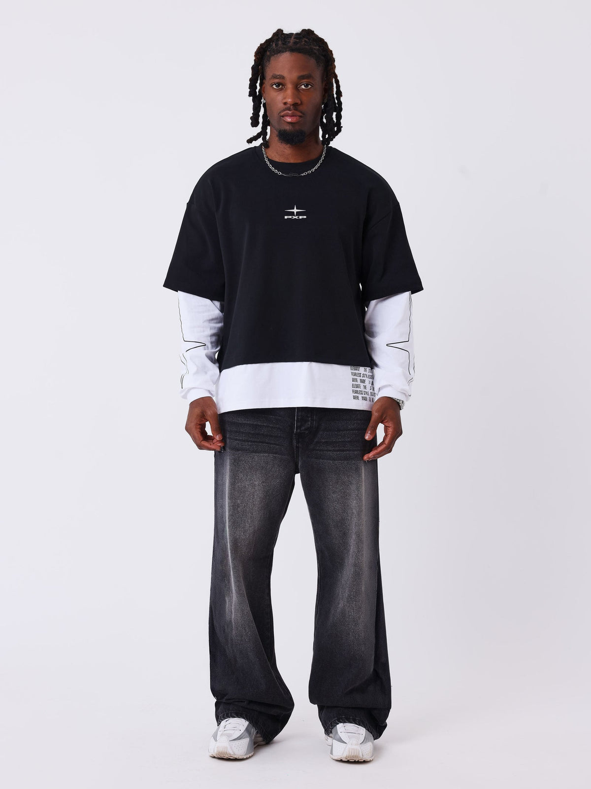 PXP - T-SHIRT MANCHE LONGUE CHANGE THE GAME NOIR