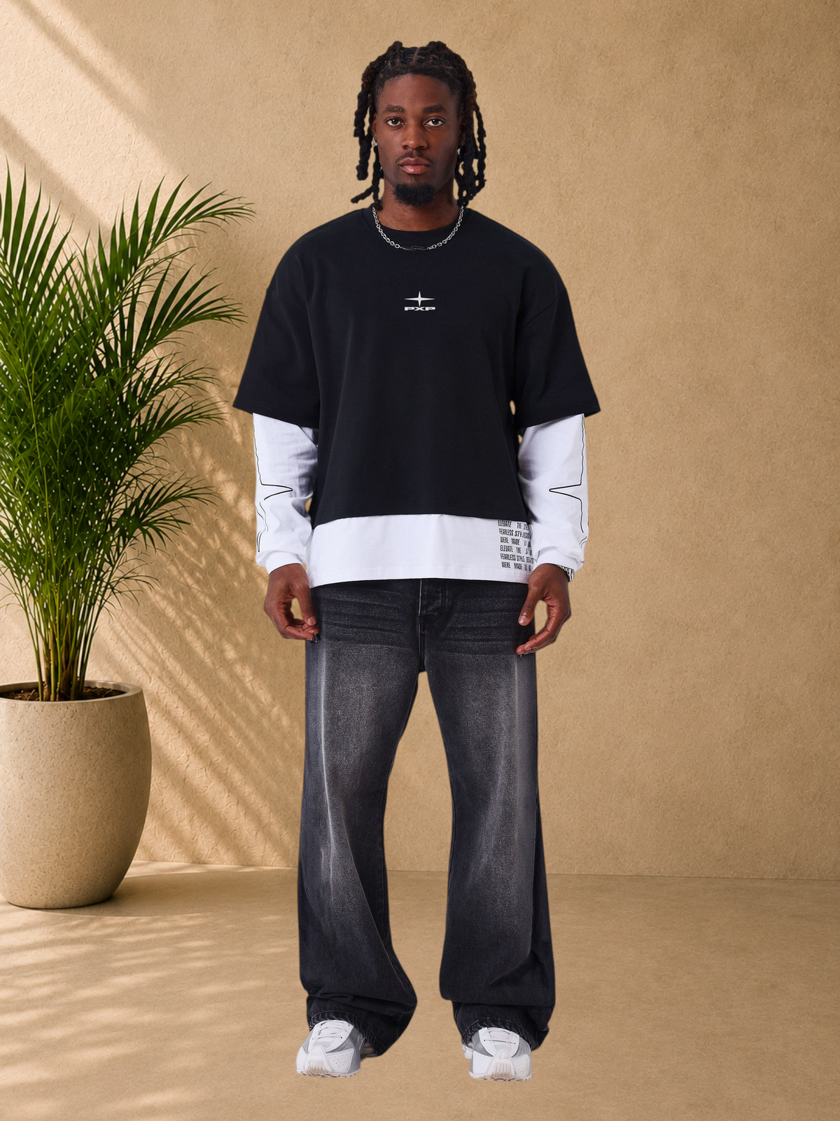 PXP - T-SHIRT MANCHE LONGUE CHANGE THE GAME NOIR