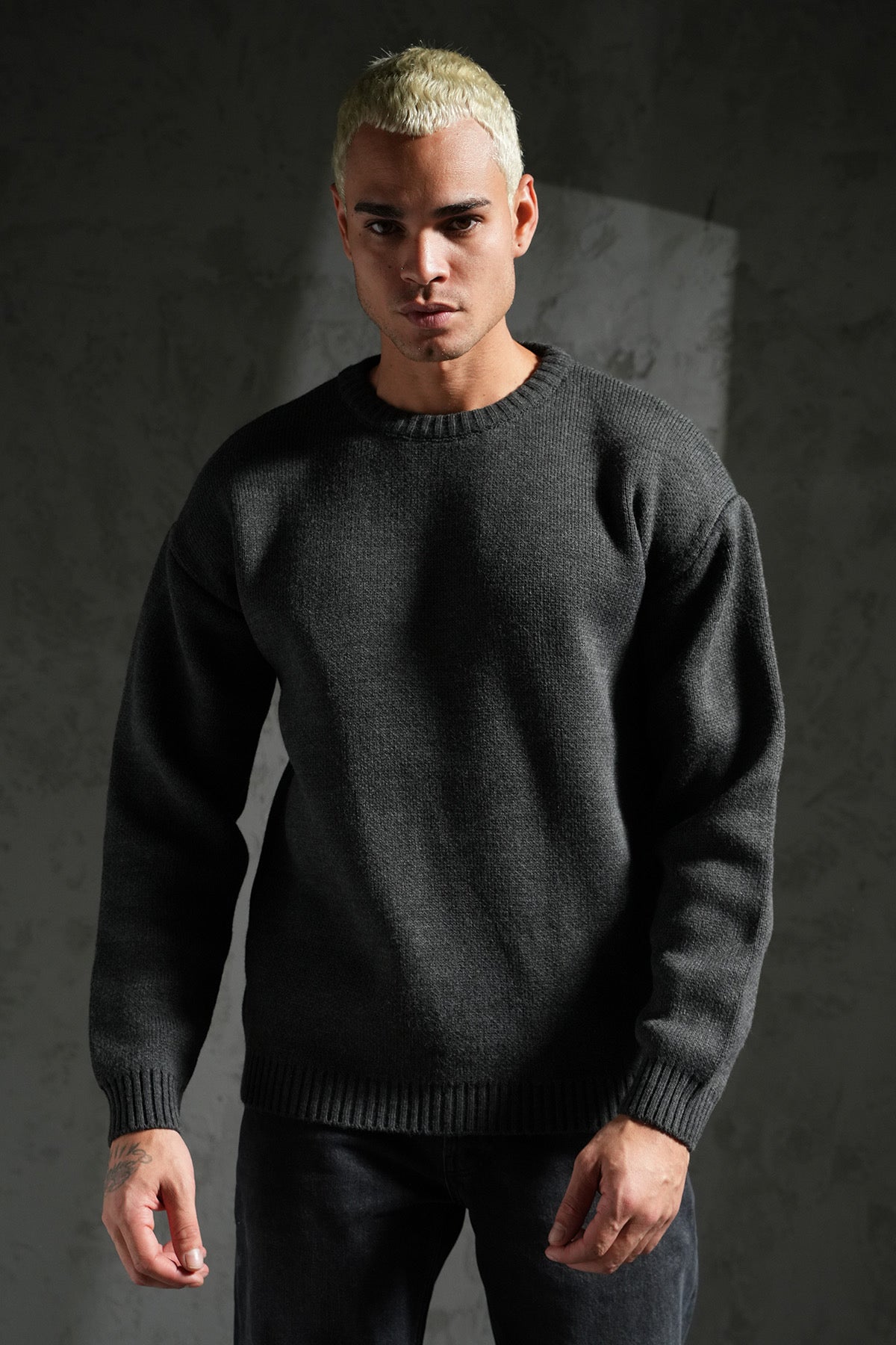 Pull épais maille anthracite