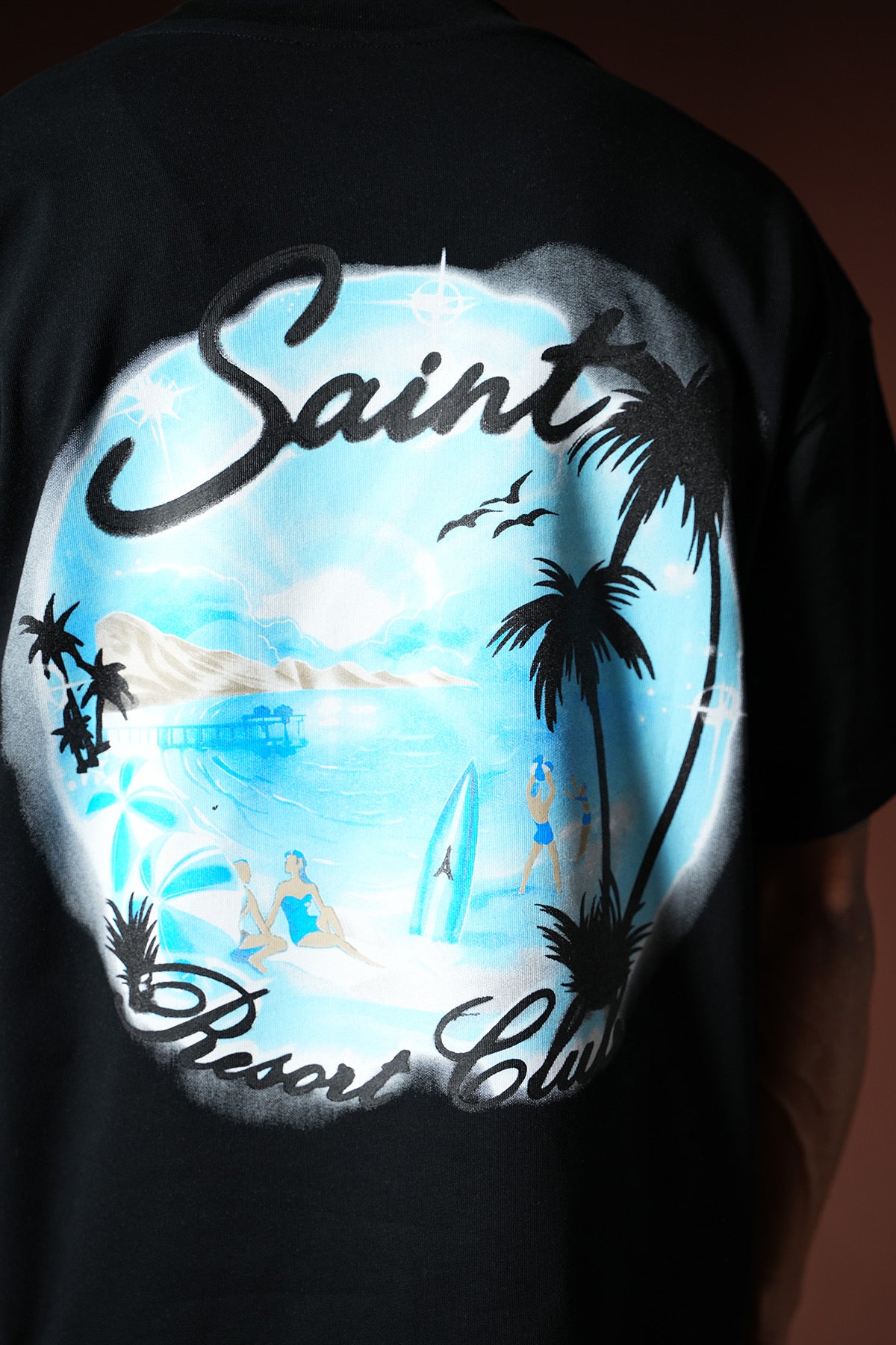 T-Shirt Resort Club noir