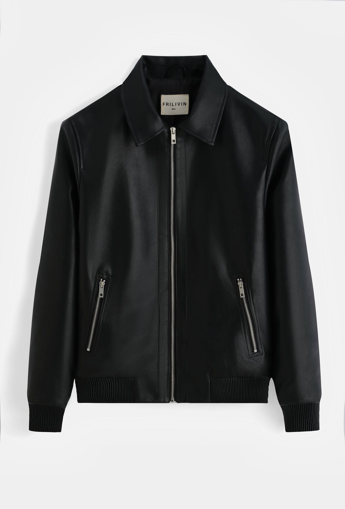 Veste similicuir noire