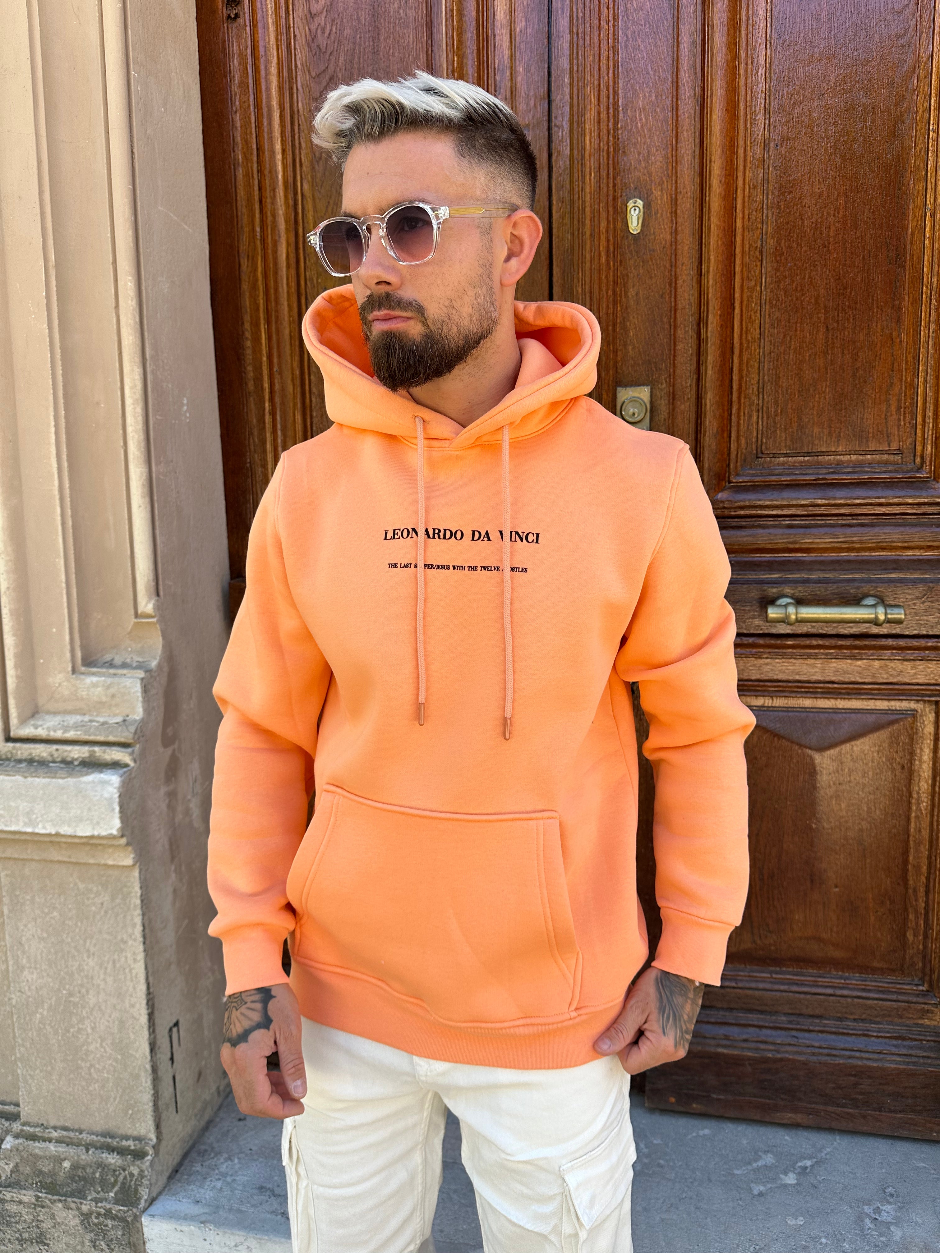 Leonardo Orange Hooded Sweatshirt
