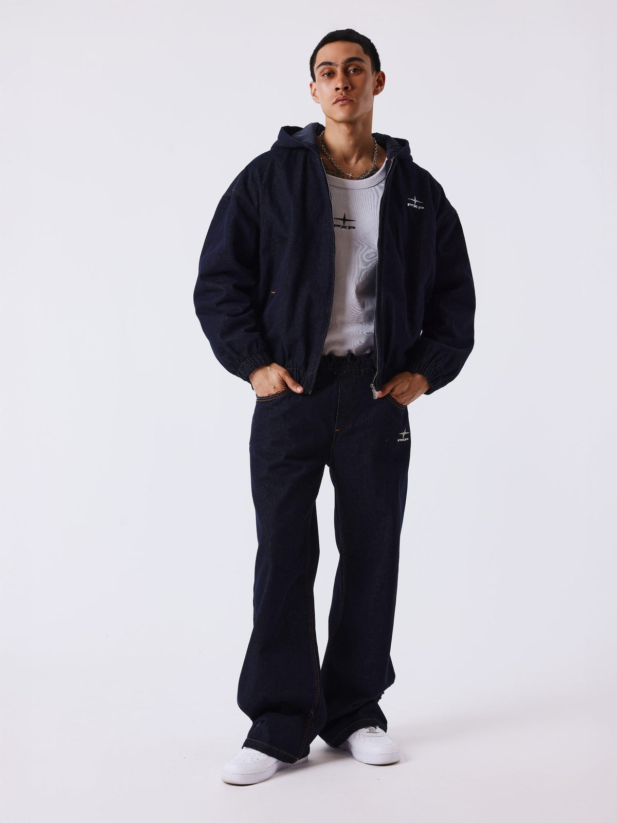 PXP - VESTE A CAPUCHE DENIM SNOW