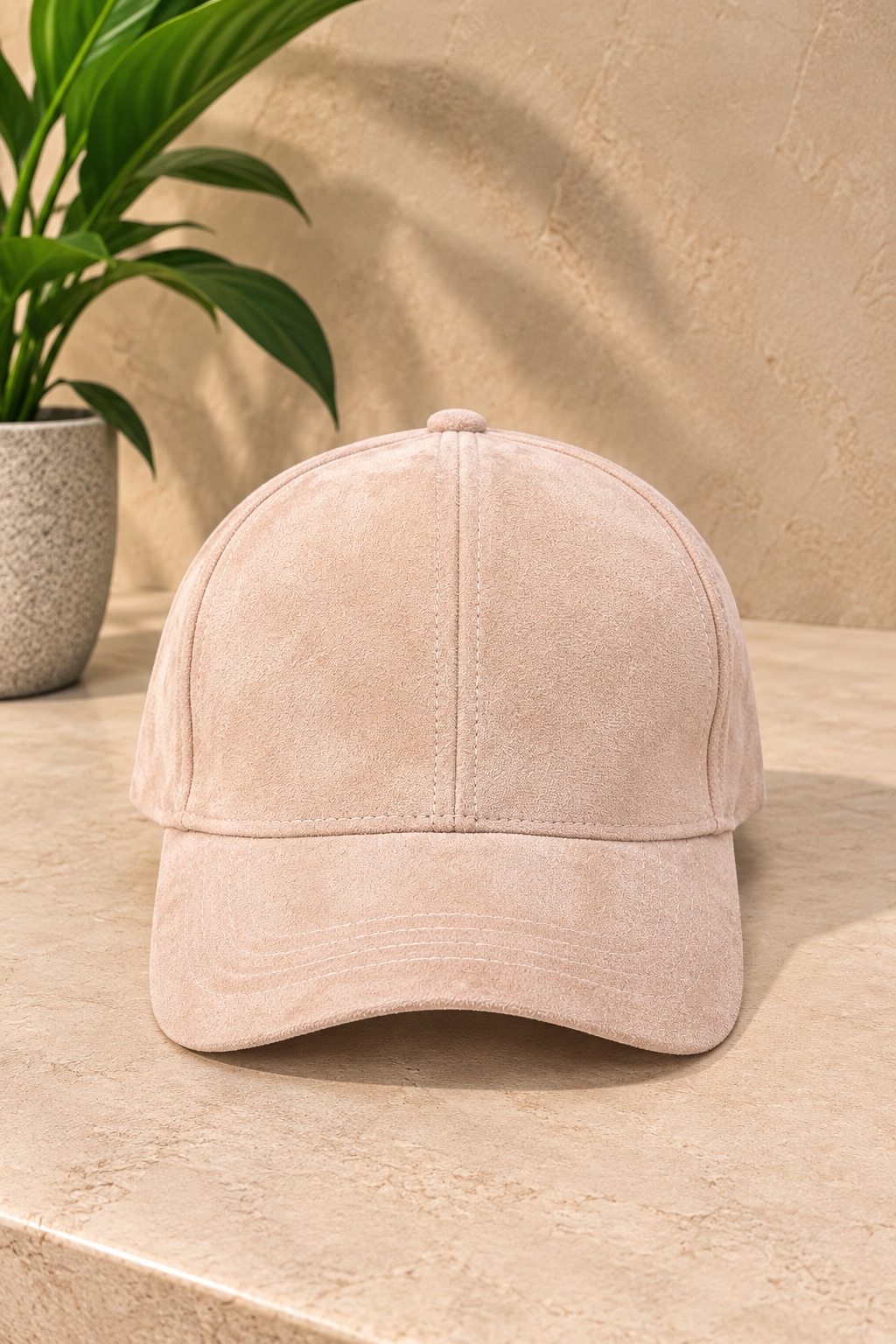 Casquette daim rose