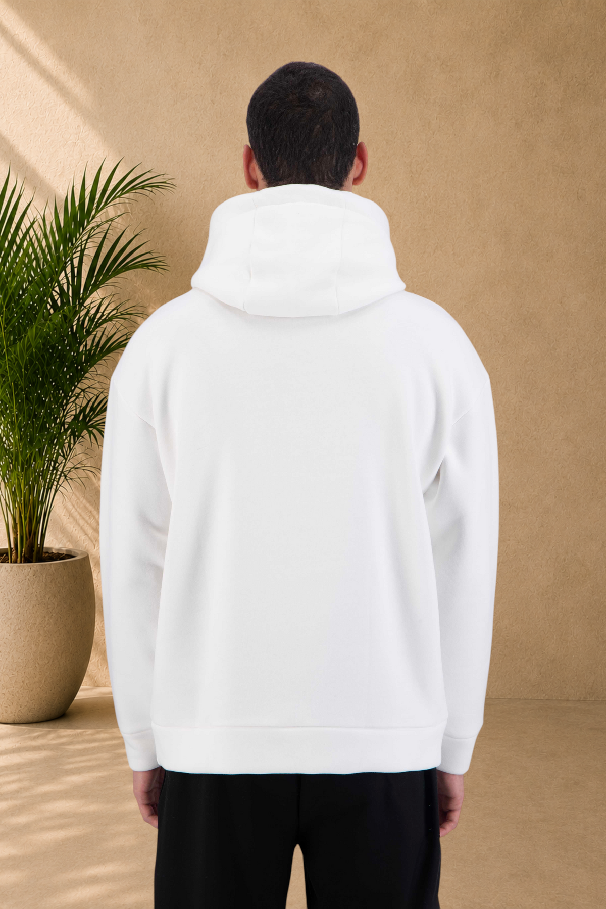 Sweat capuche Blanc Cœur rouge