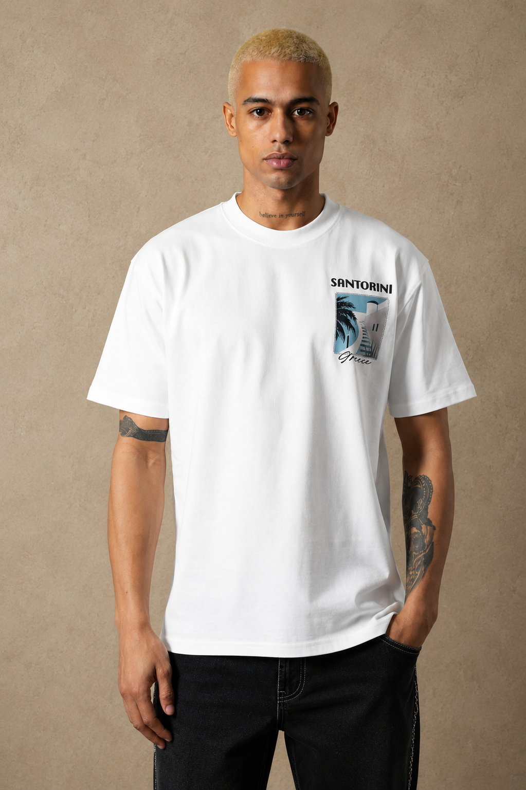 T-Shirt santorin blanc