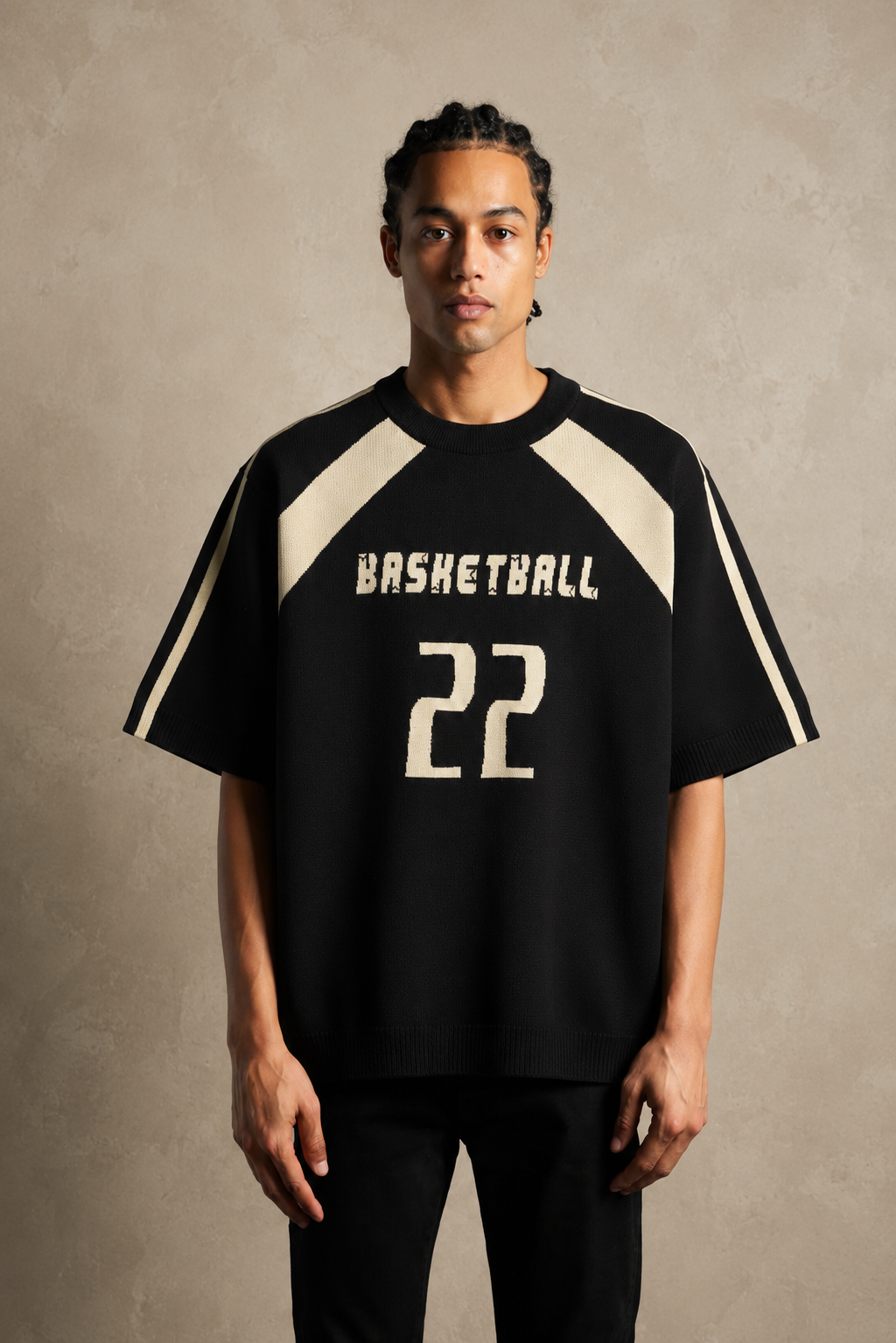 T-shirt épais noir Basketball